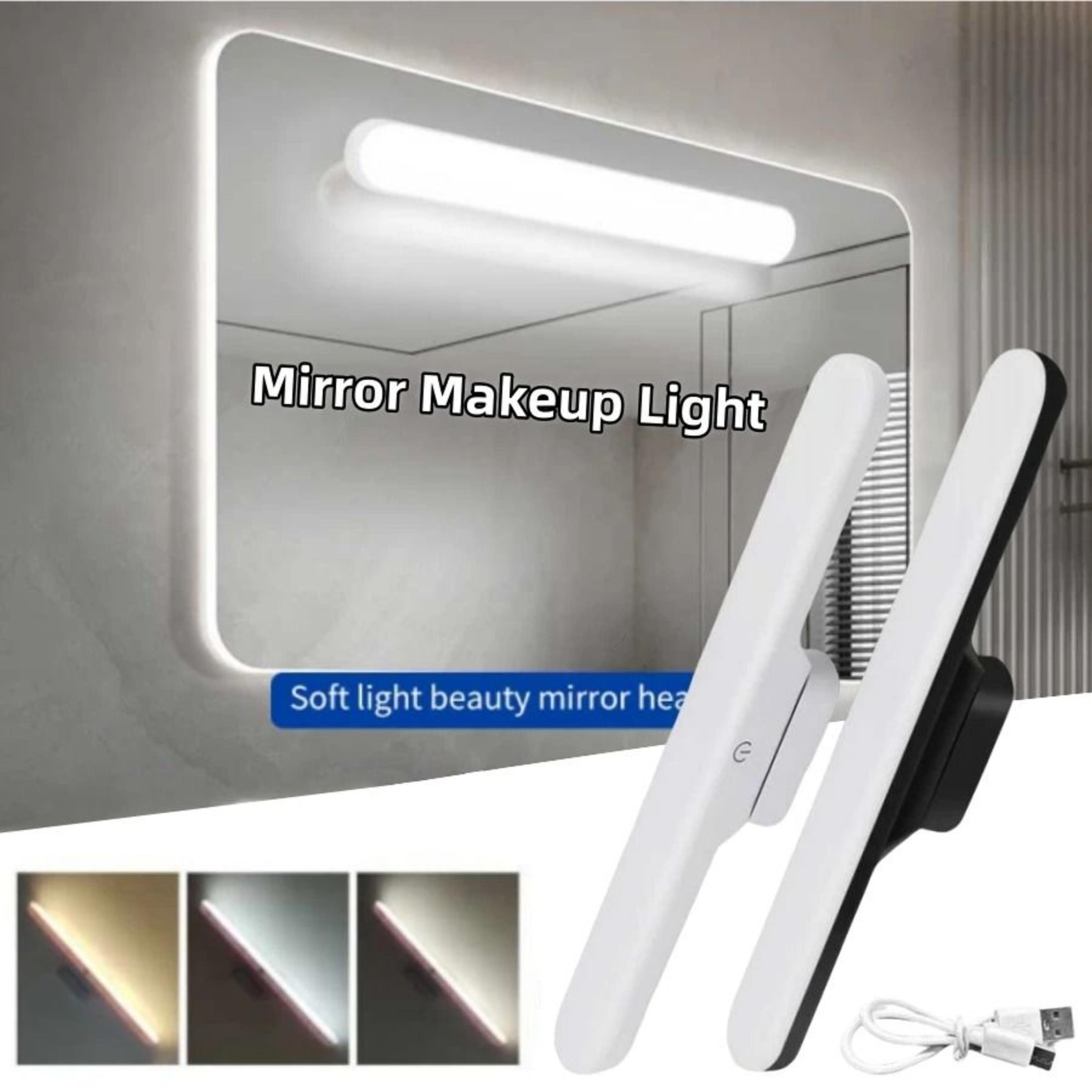 led makeup mirror light usb rechargeable stepless dimming magnetic vanity lamp