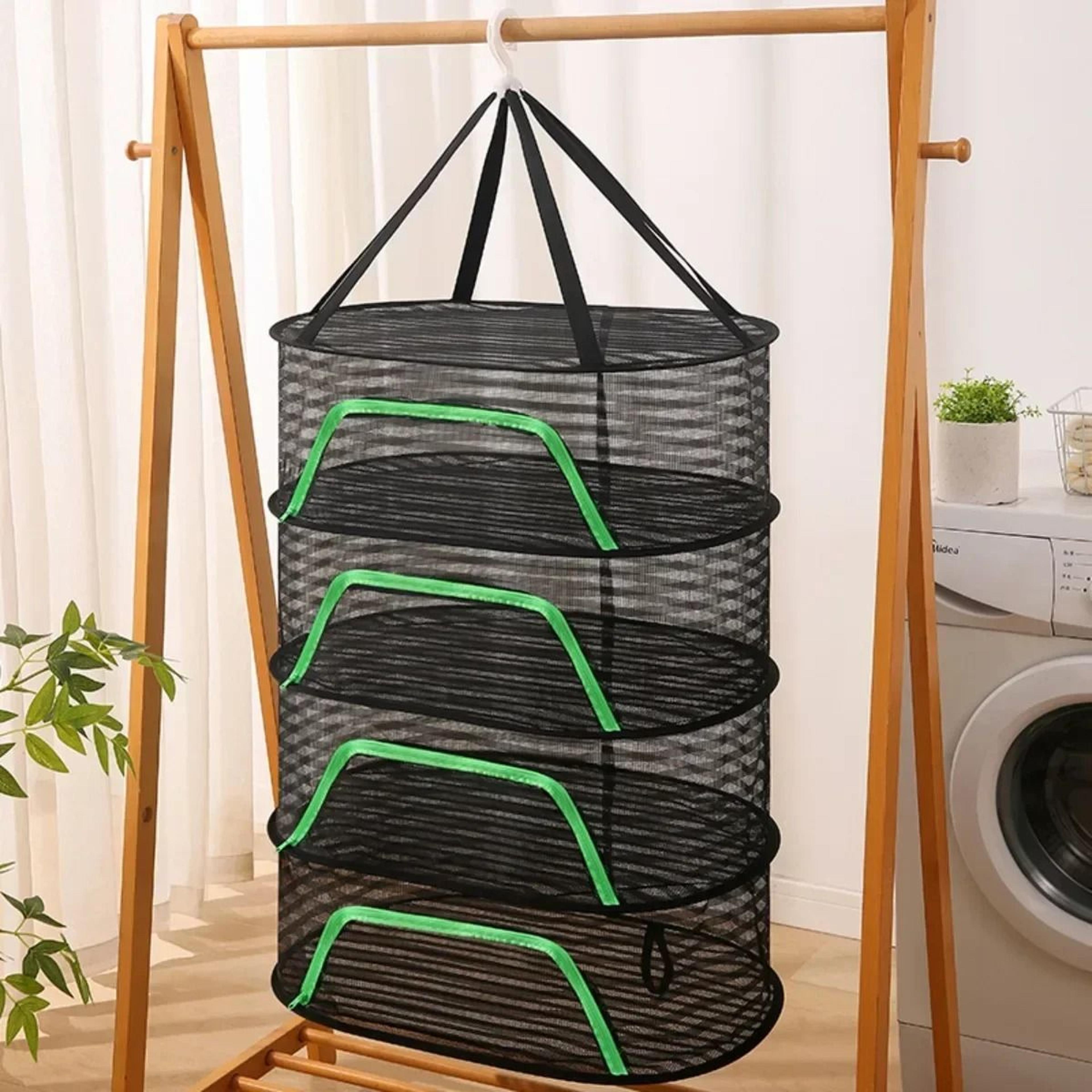 multi layer foldable hanging herb and food drying net