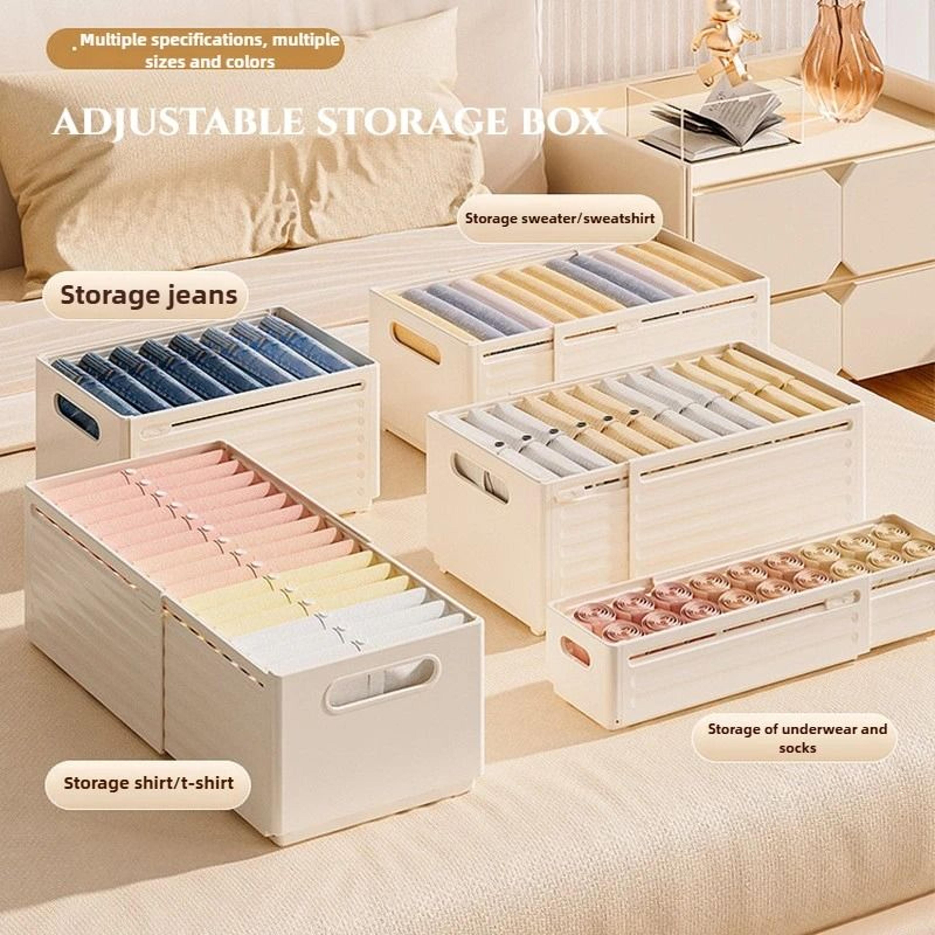 adjustable retractable wardrobe and closet storage organizer