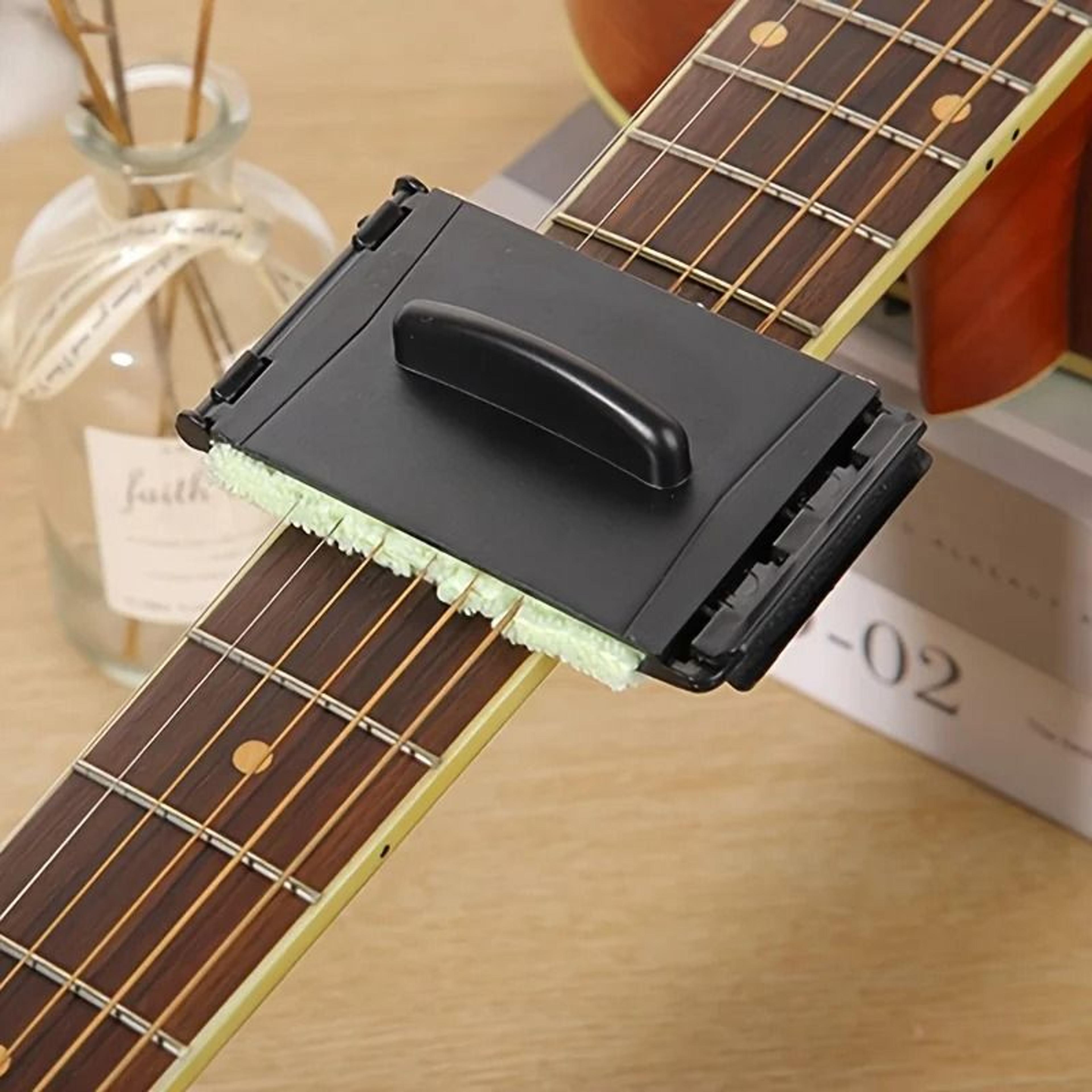 dual sided professional guitar string and fretboard cleaner