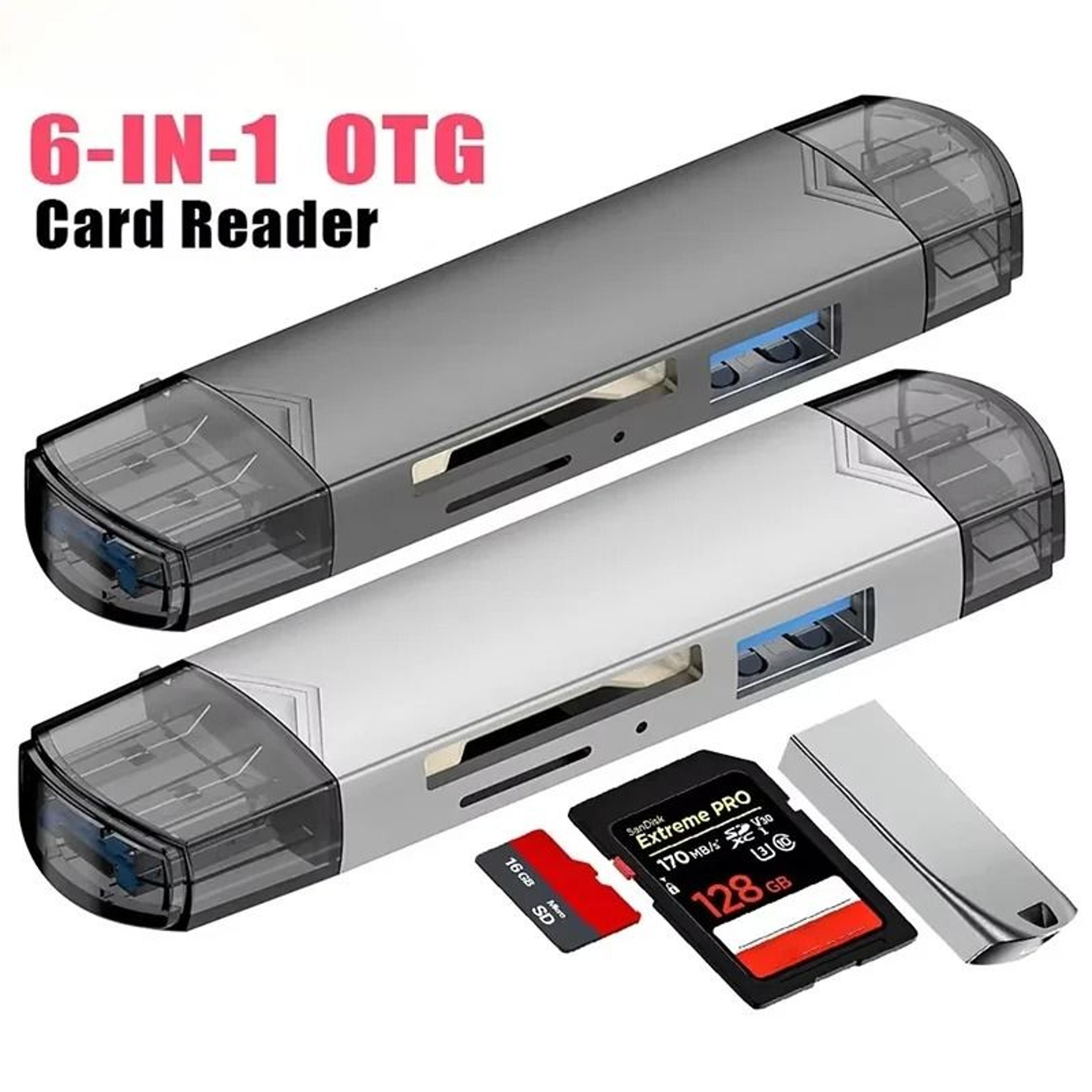 6 in 1 multi function universal memory card reader