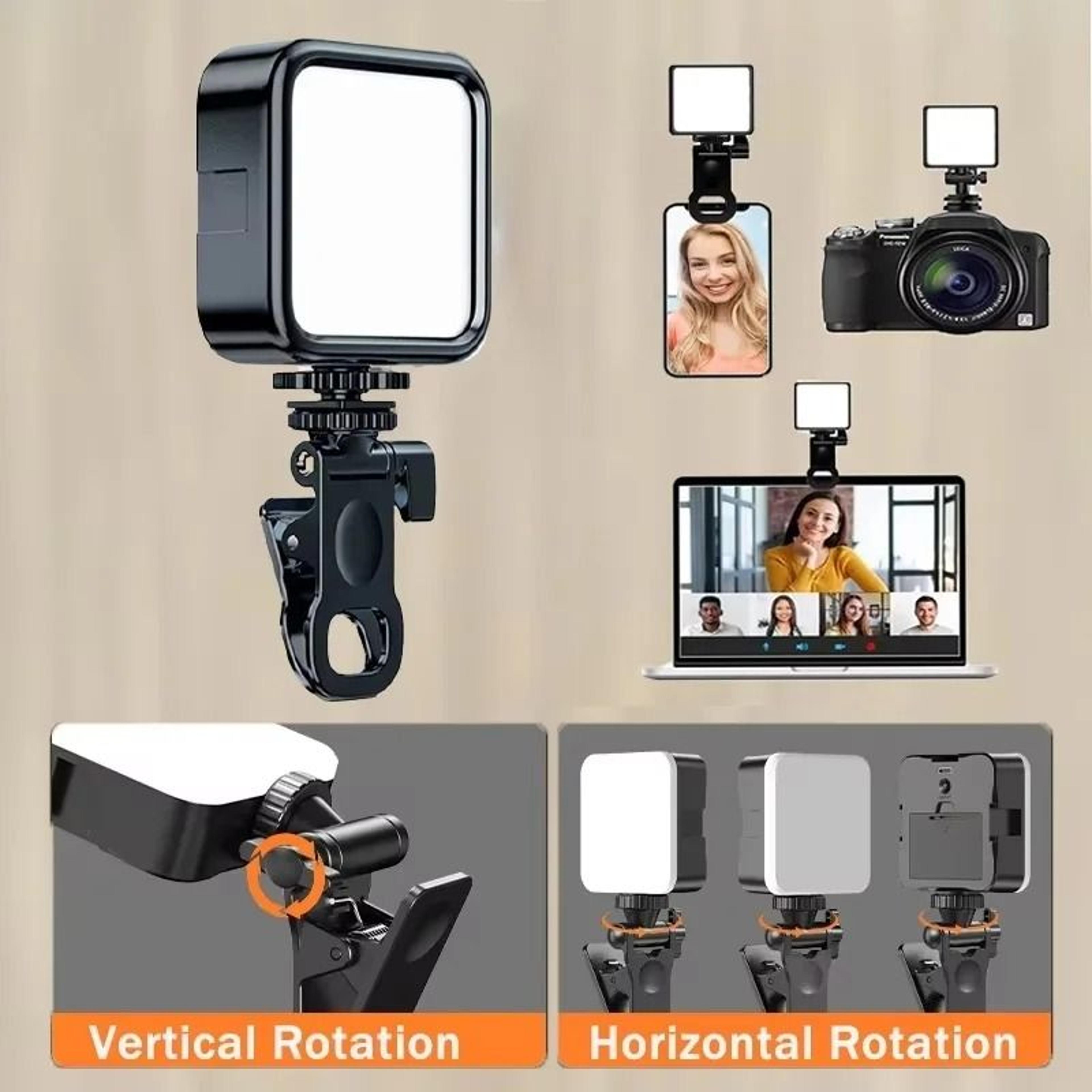 portable clip-on led selfie and video conference light