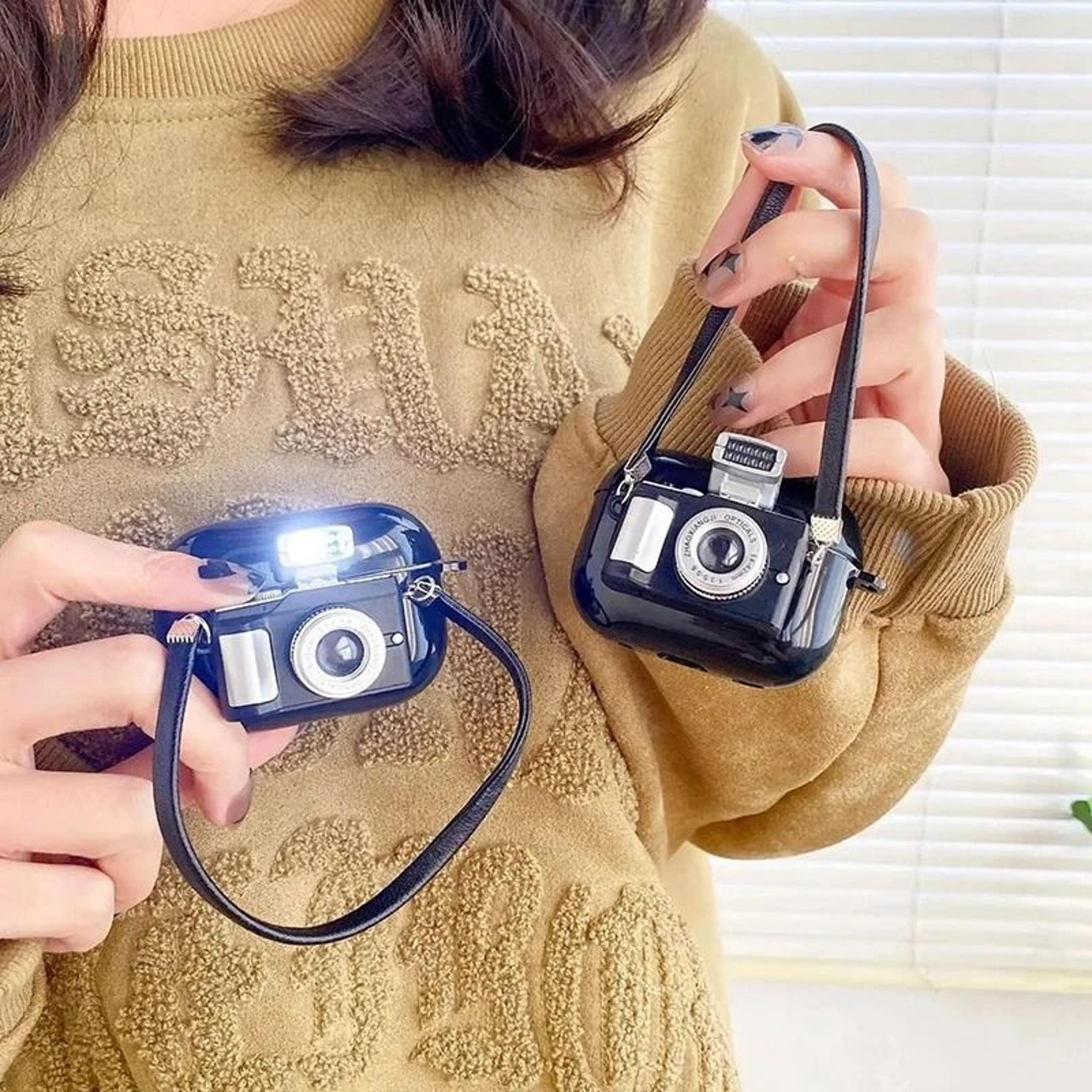 funny camera silicone case for airpods