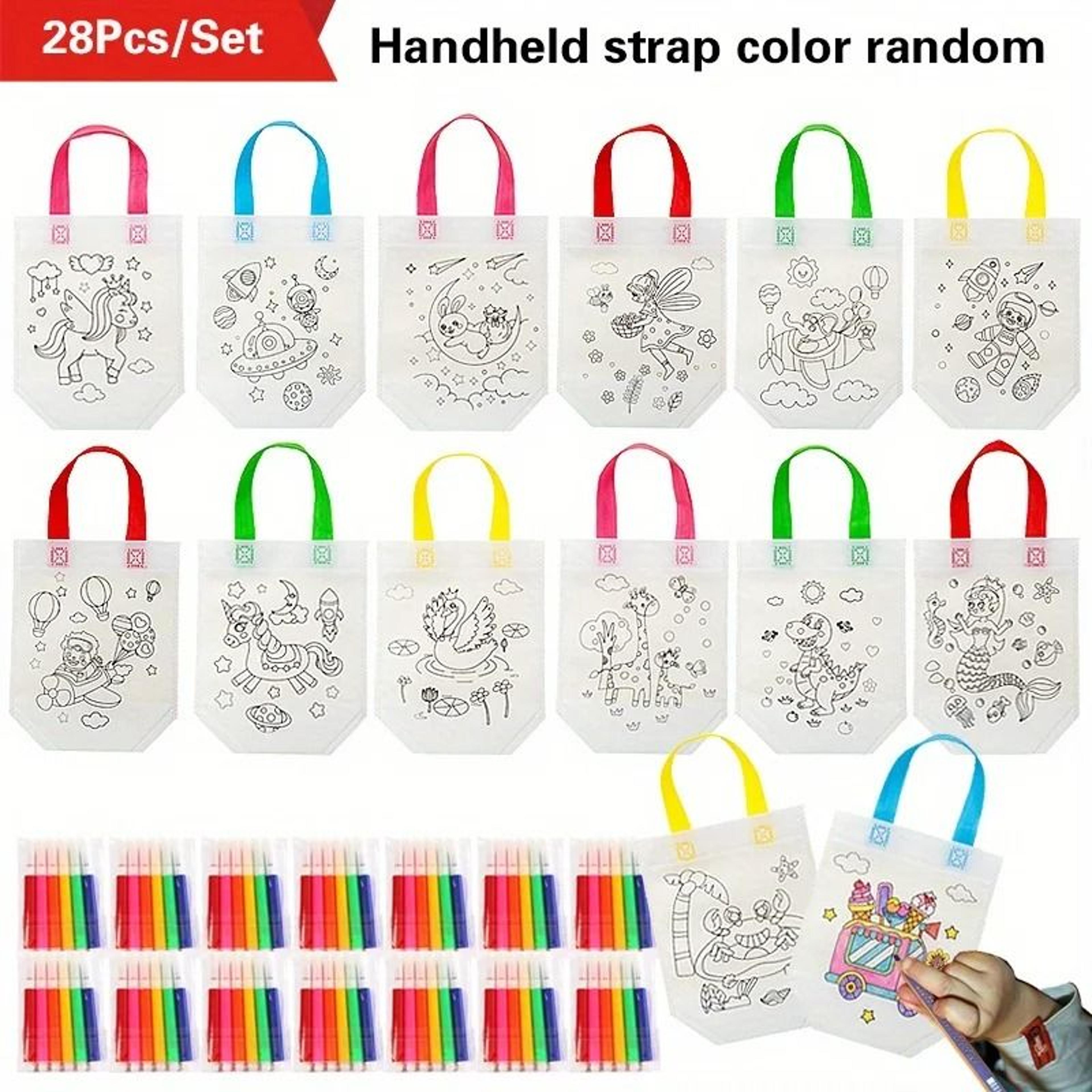 diy graffiti party gift bag and marker set (28 pieces)