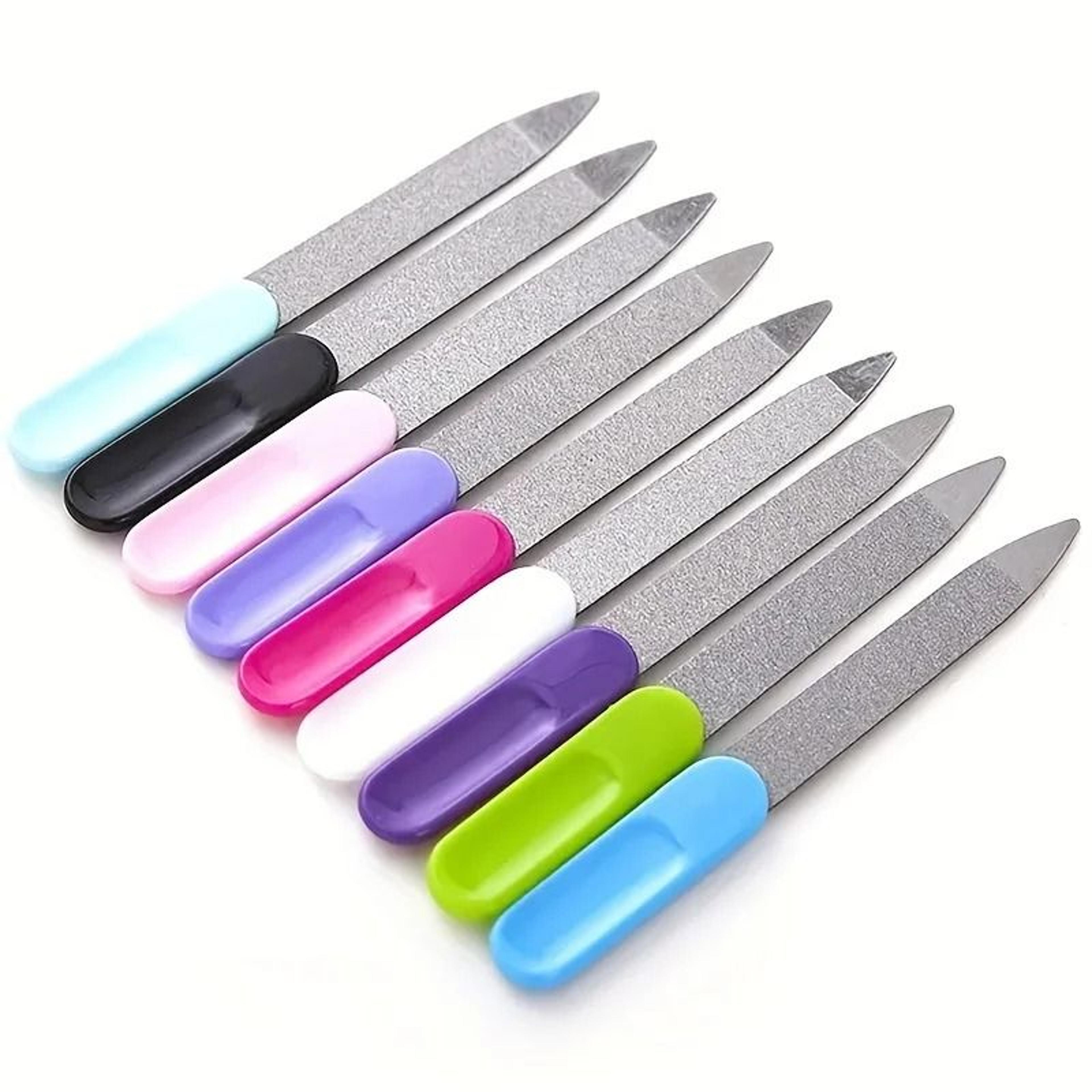stainless steel double sided sandblasted nail file
