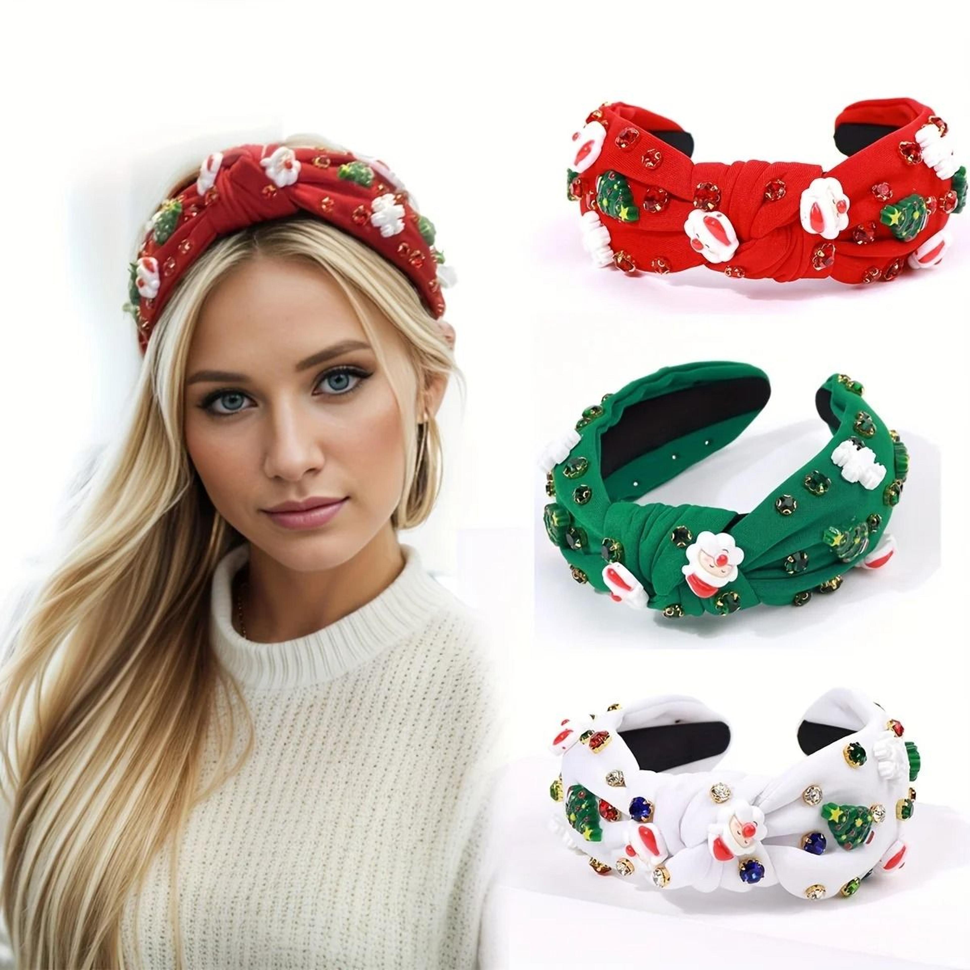 holiday christmas rhinestone headband