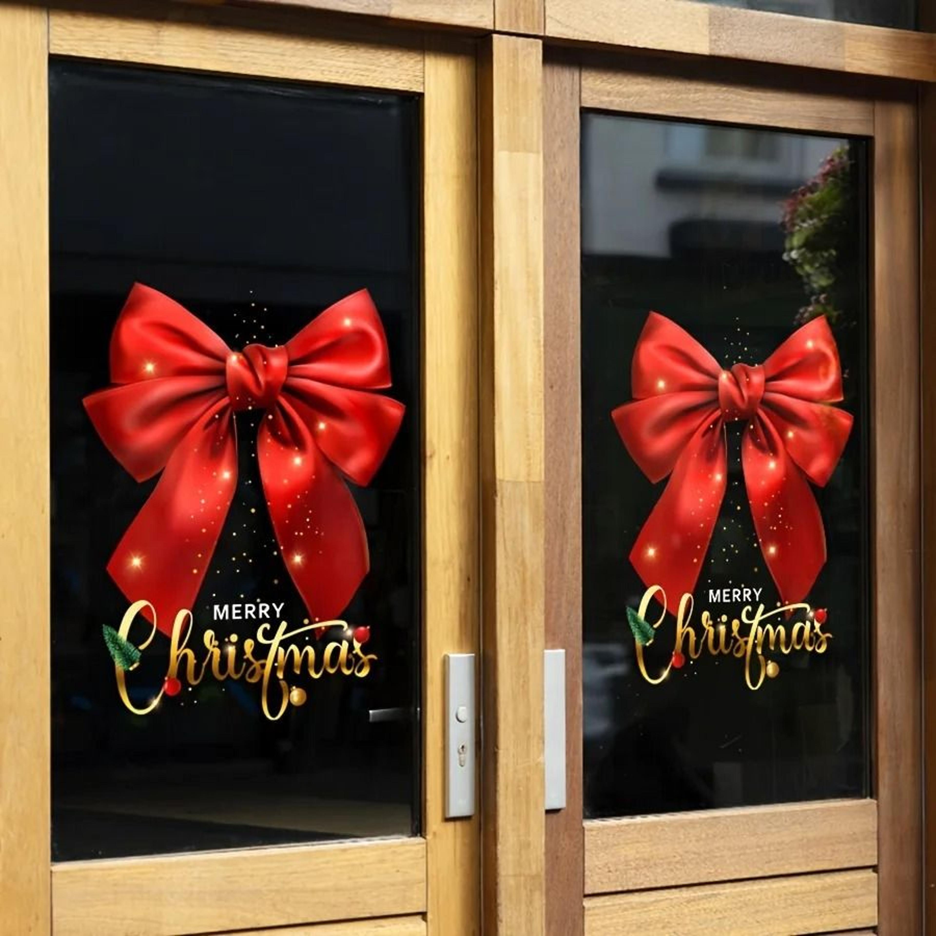 festive christmas electrostatic window sticker