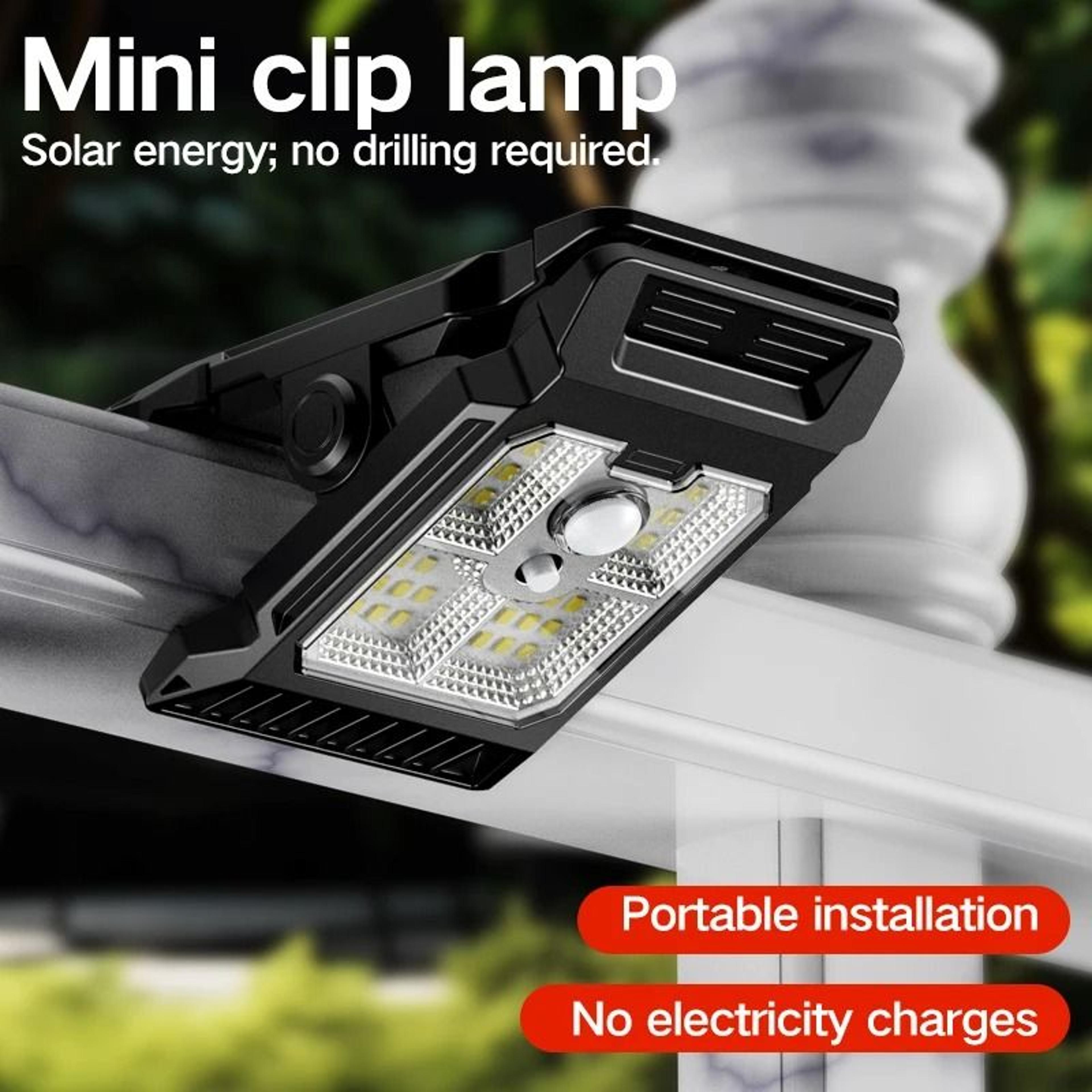 intelligent sensing solar clip wall lamp