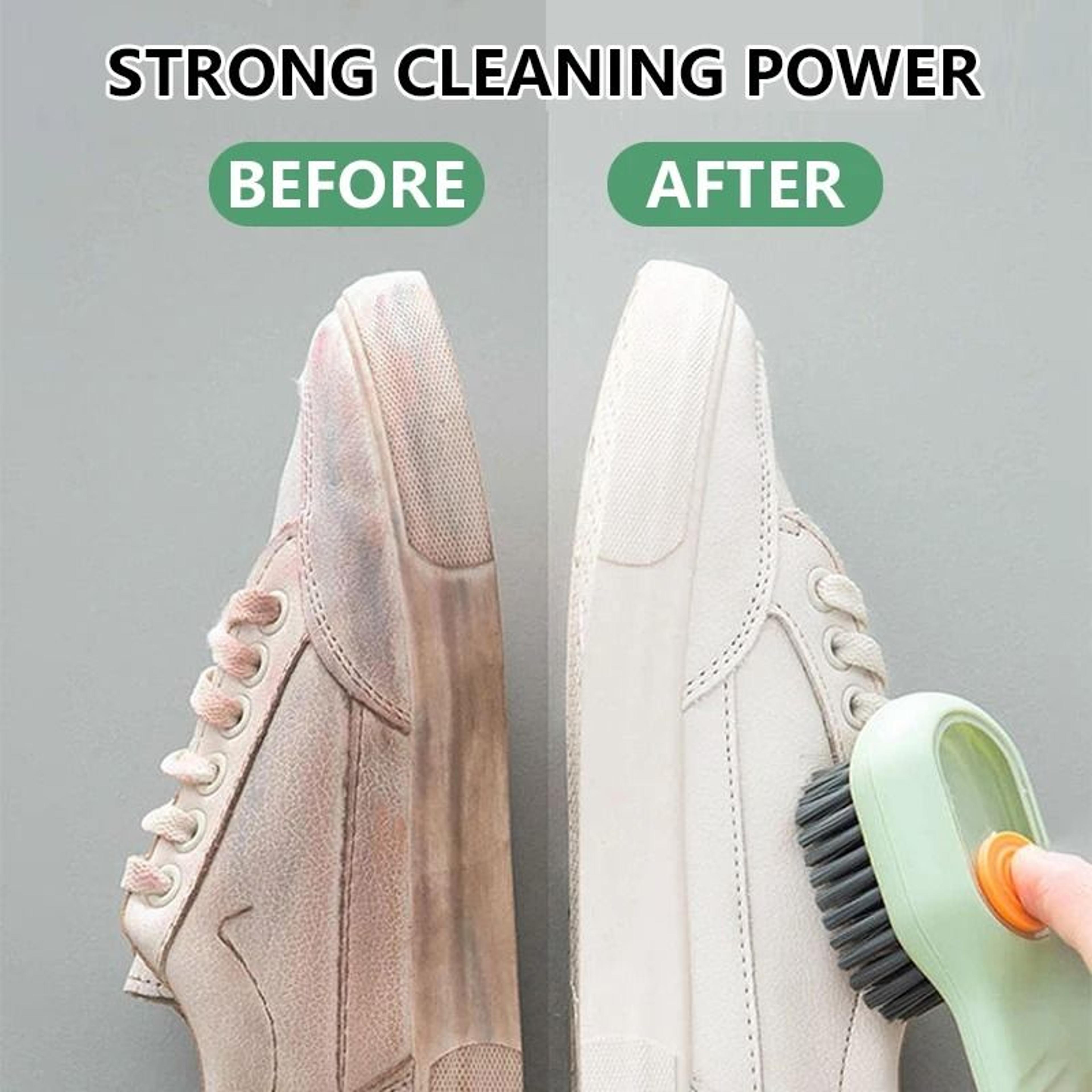 precision liquid dispensing garment and footwear scrubber