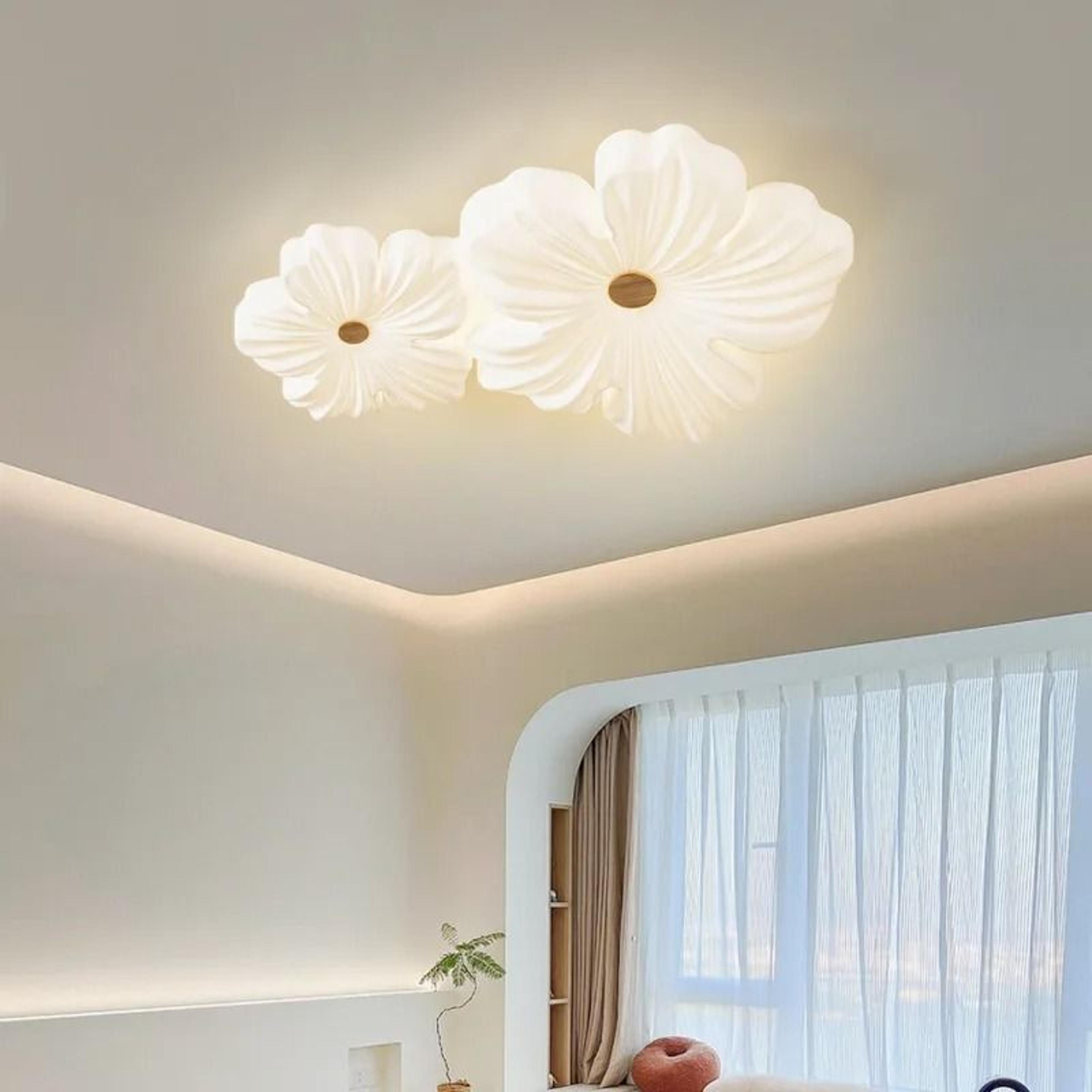 nordic botanical geometric indoor illumination system