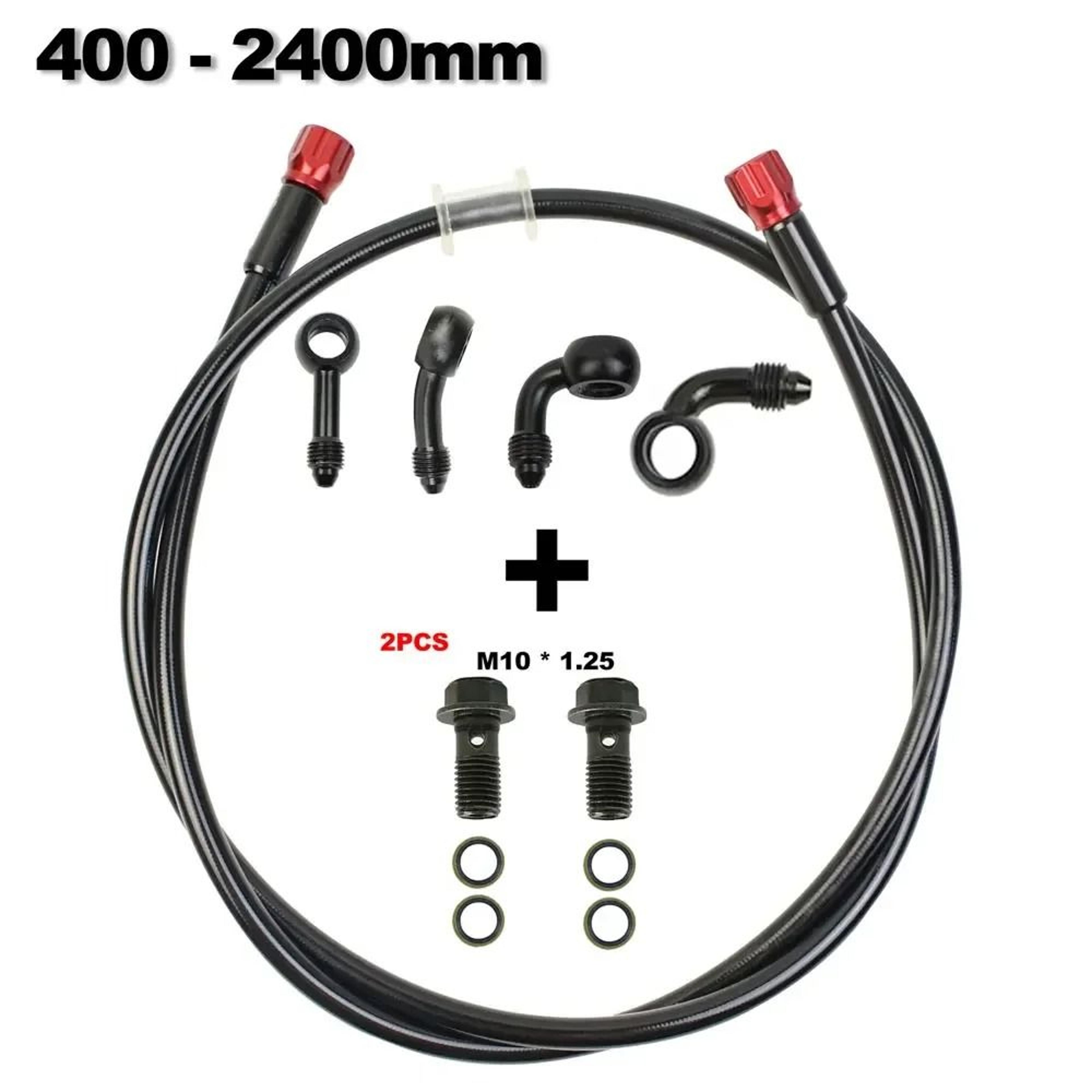 universal m10 steel braided hydraulic line series