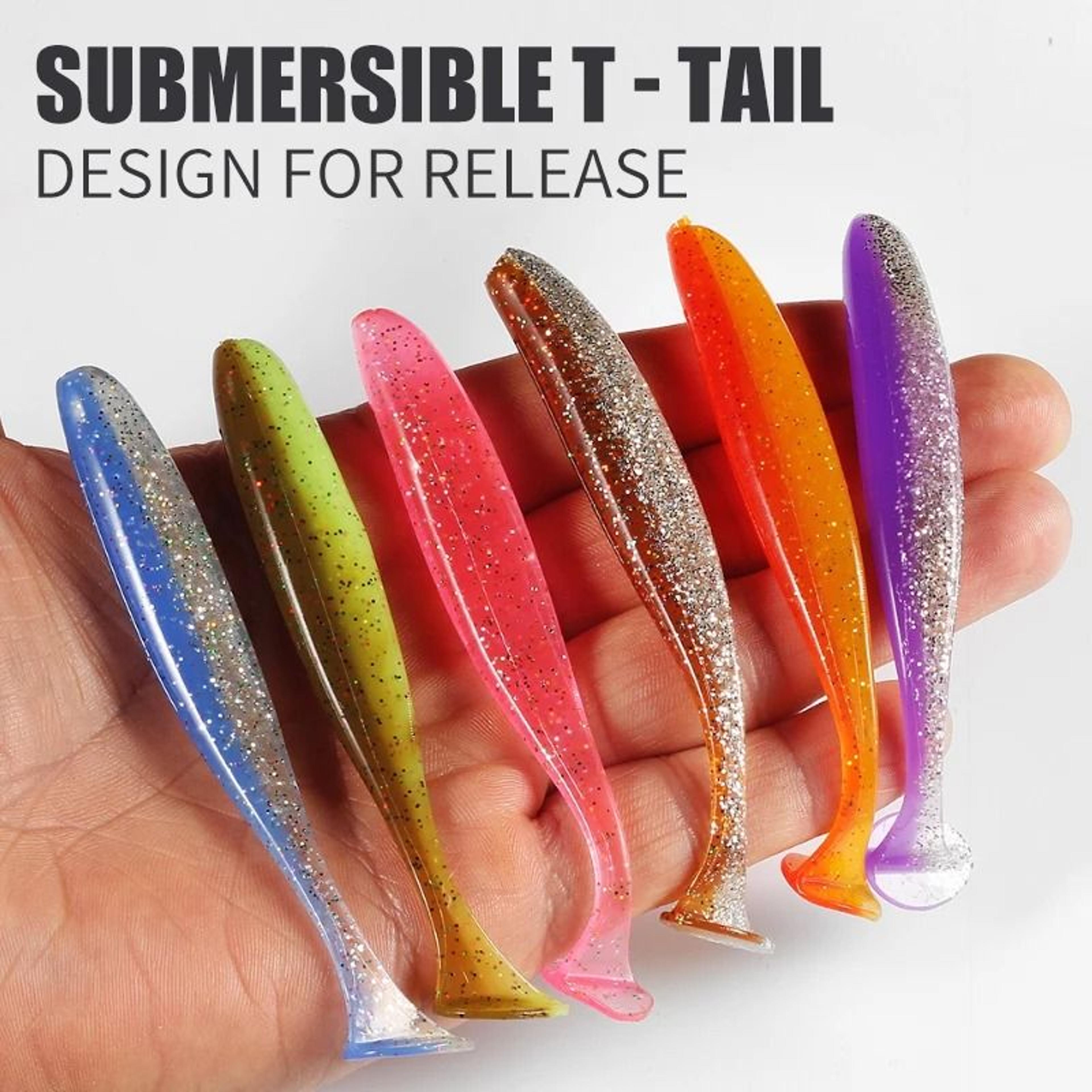 hydrodynamic t tail soft fishing lures