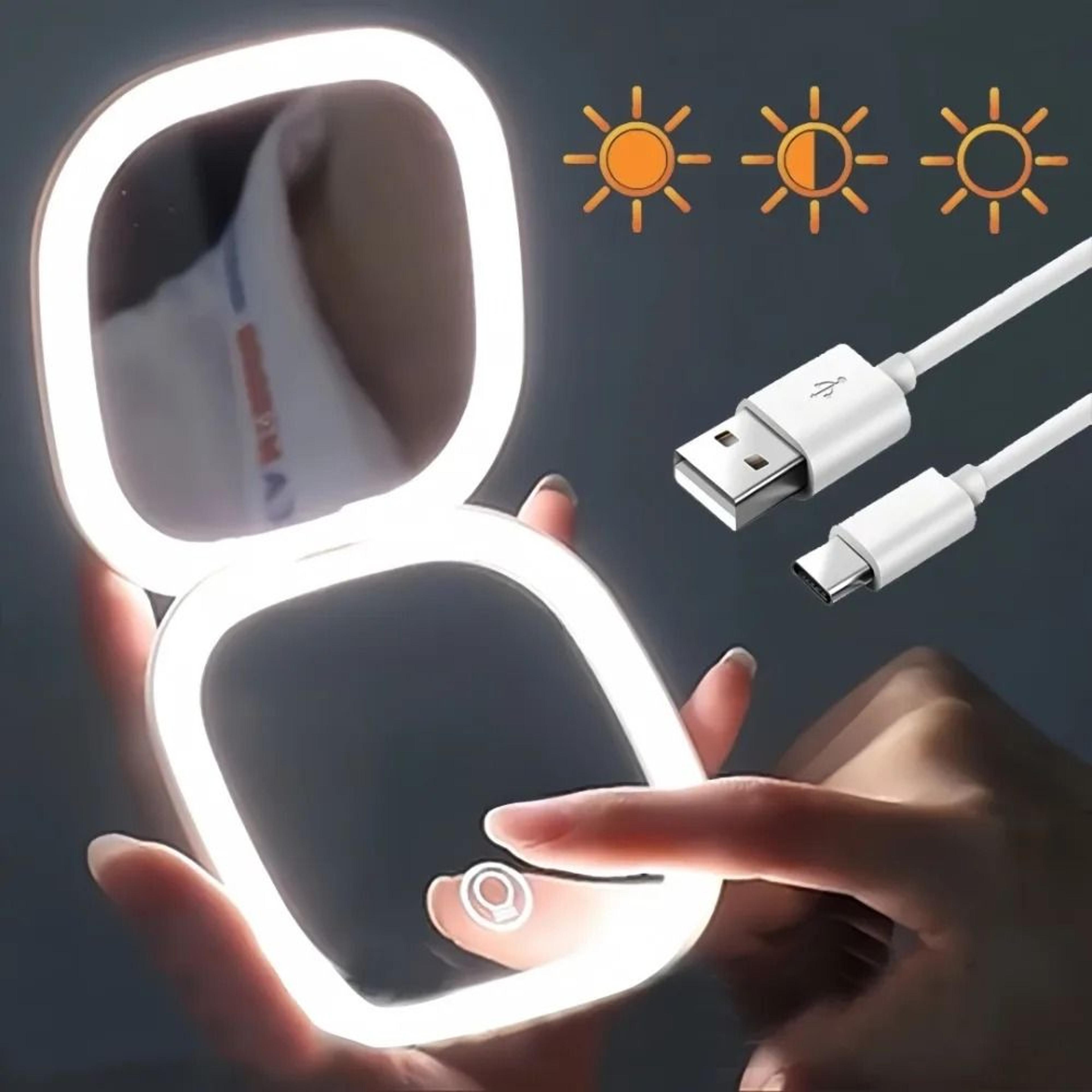 precision double sided led folding mirror interface
