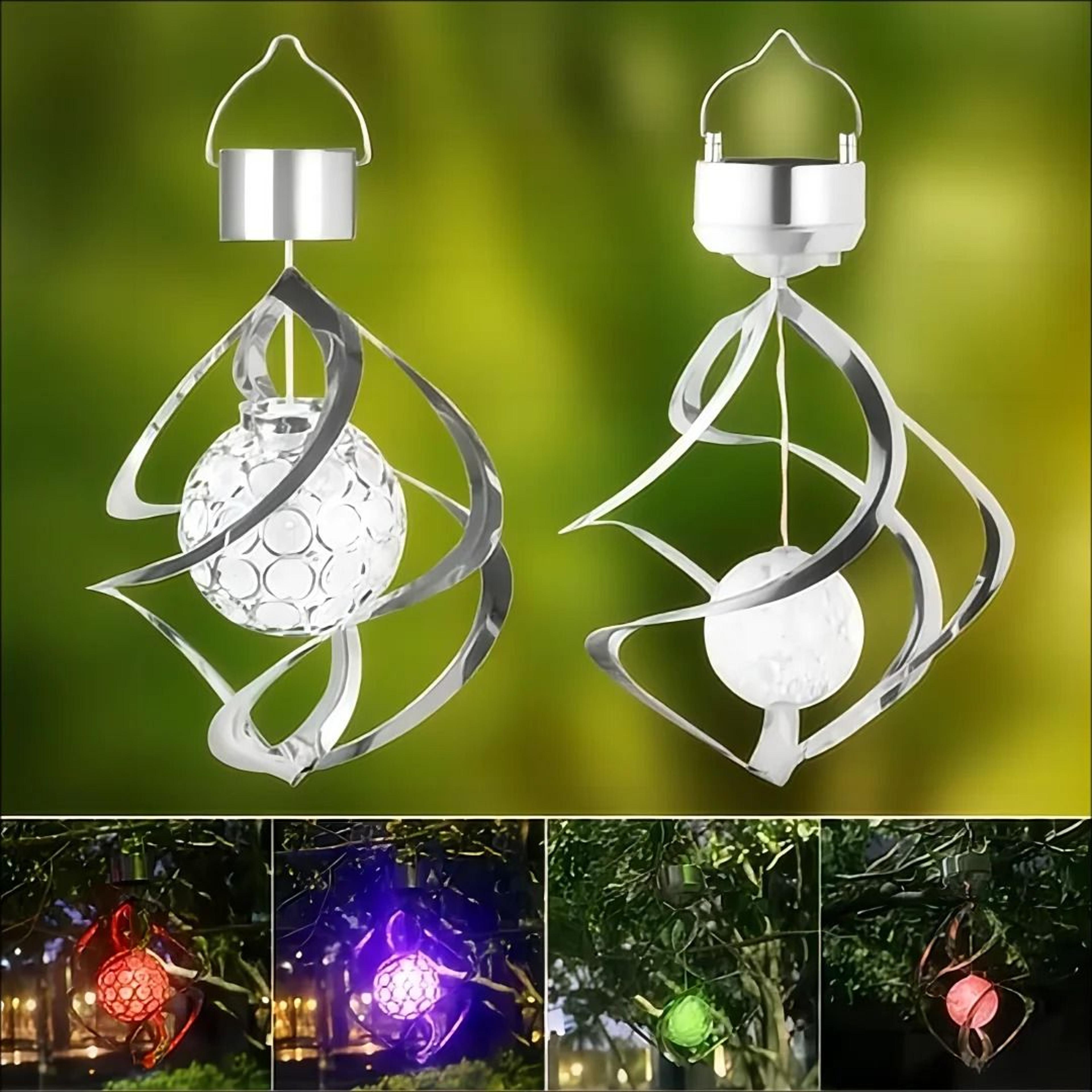 solar powered wind chime pendant light