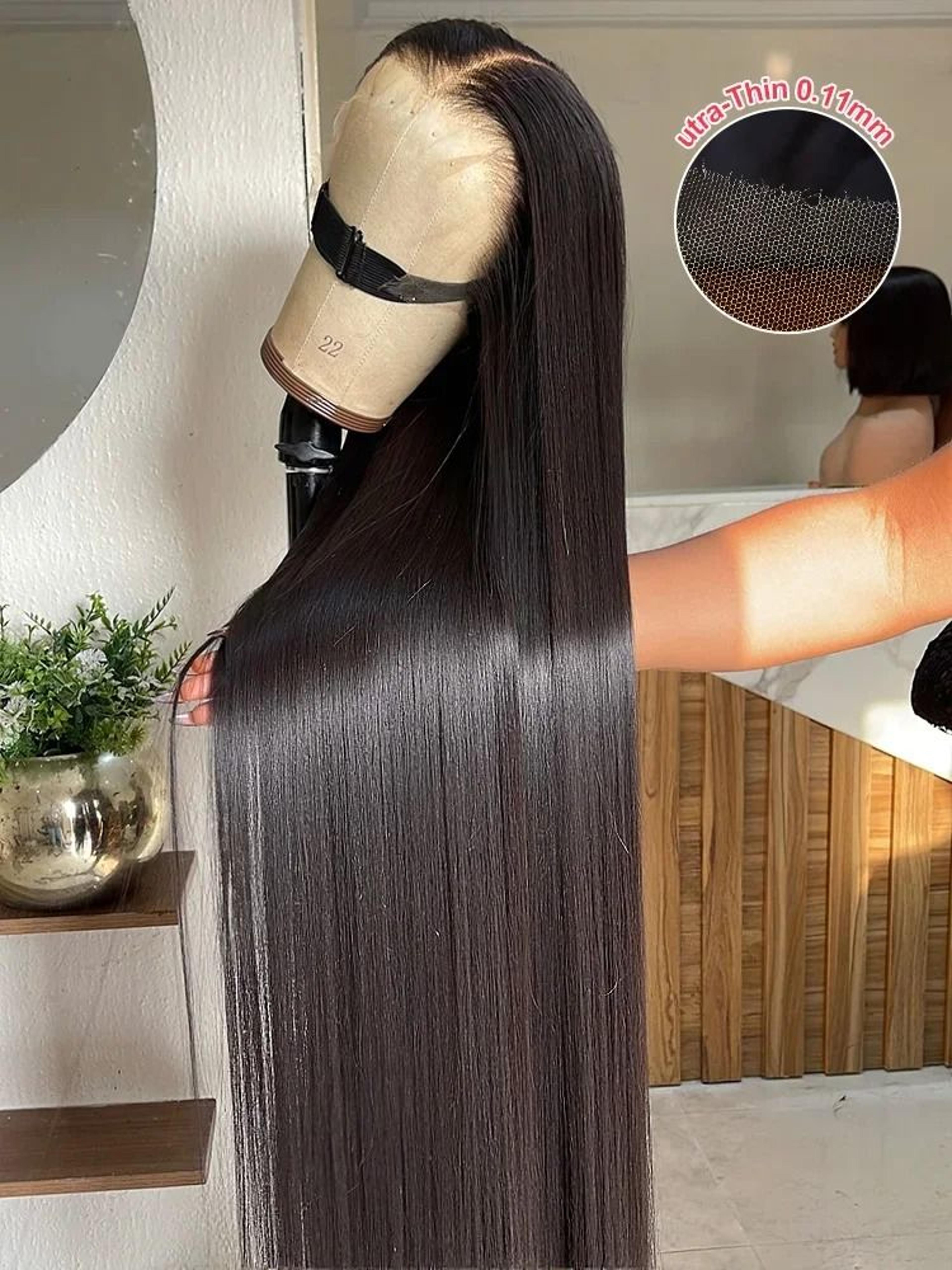 bone straight hd lace human hair wig