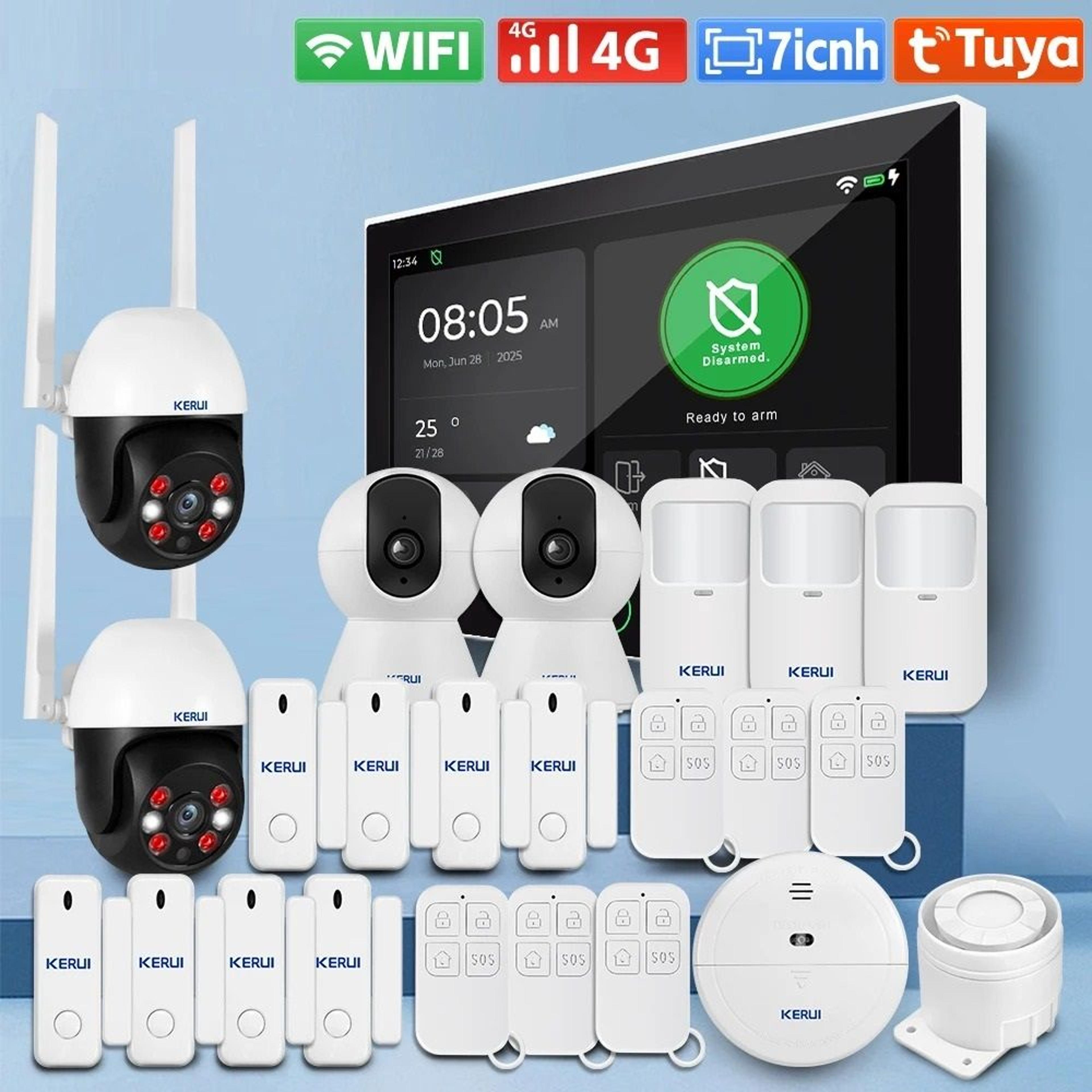 smart 7 inch hd touch security command center
