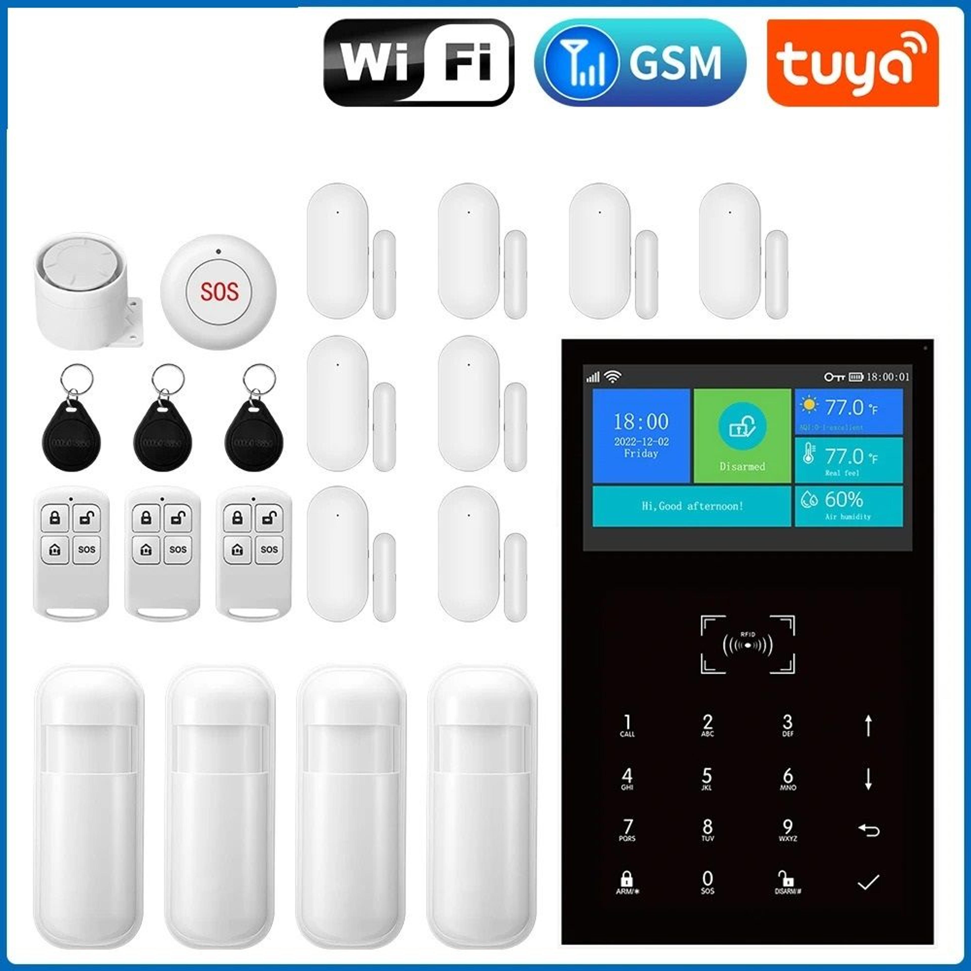 smart 4.3 inch wifi gsm command center
