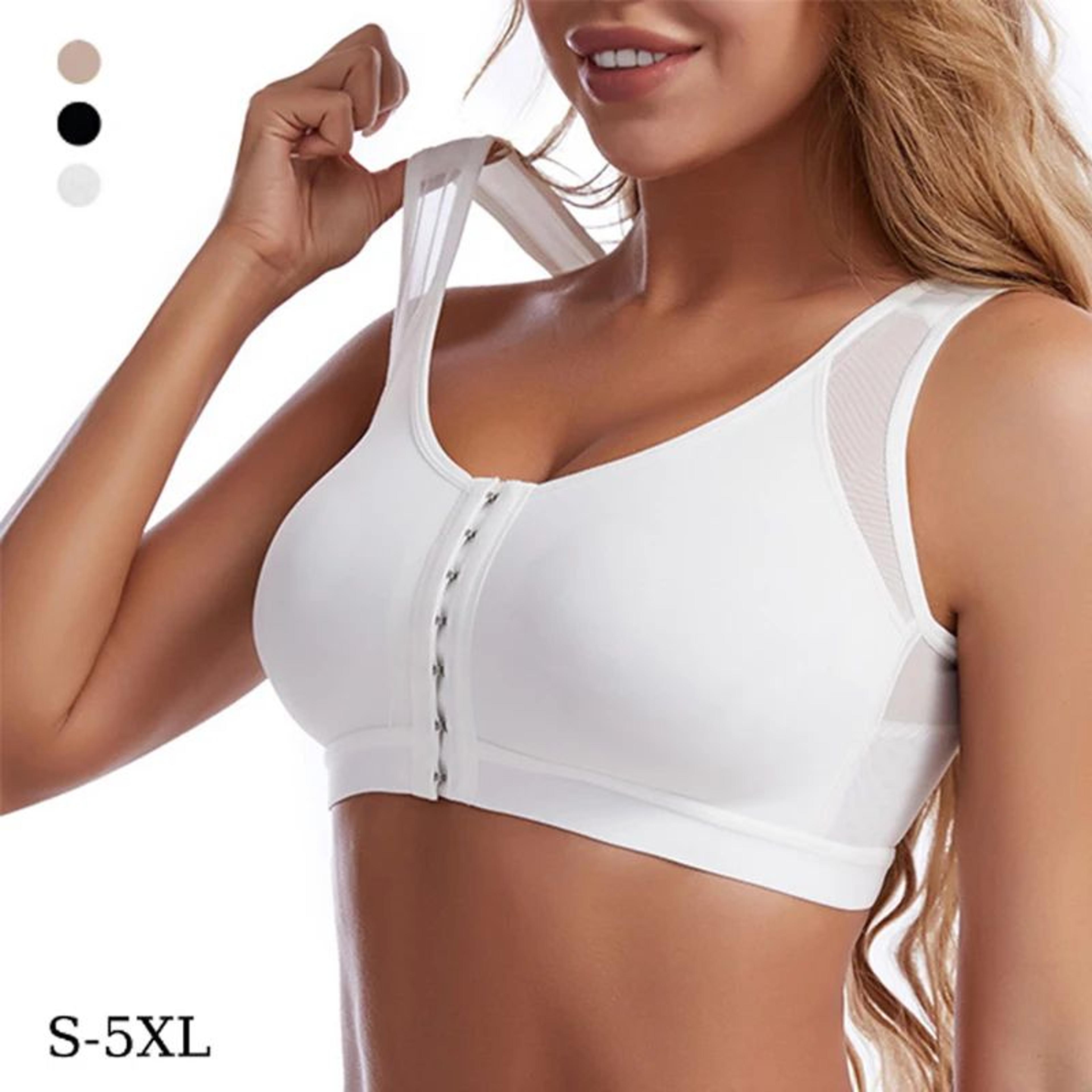 front closure lift up bra with posture corrector support