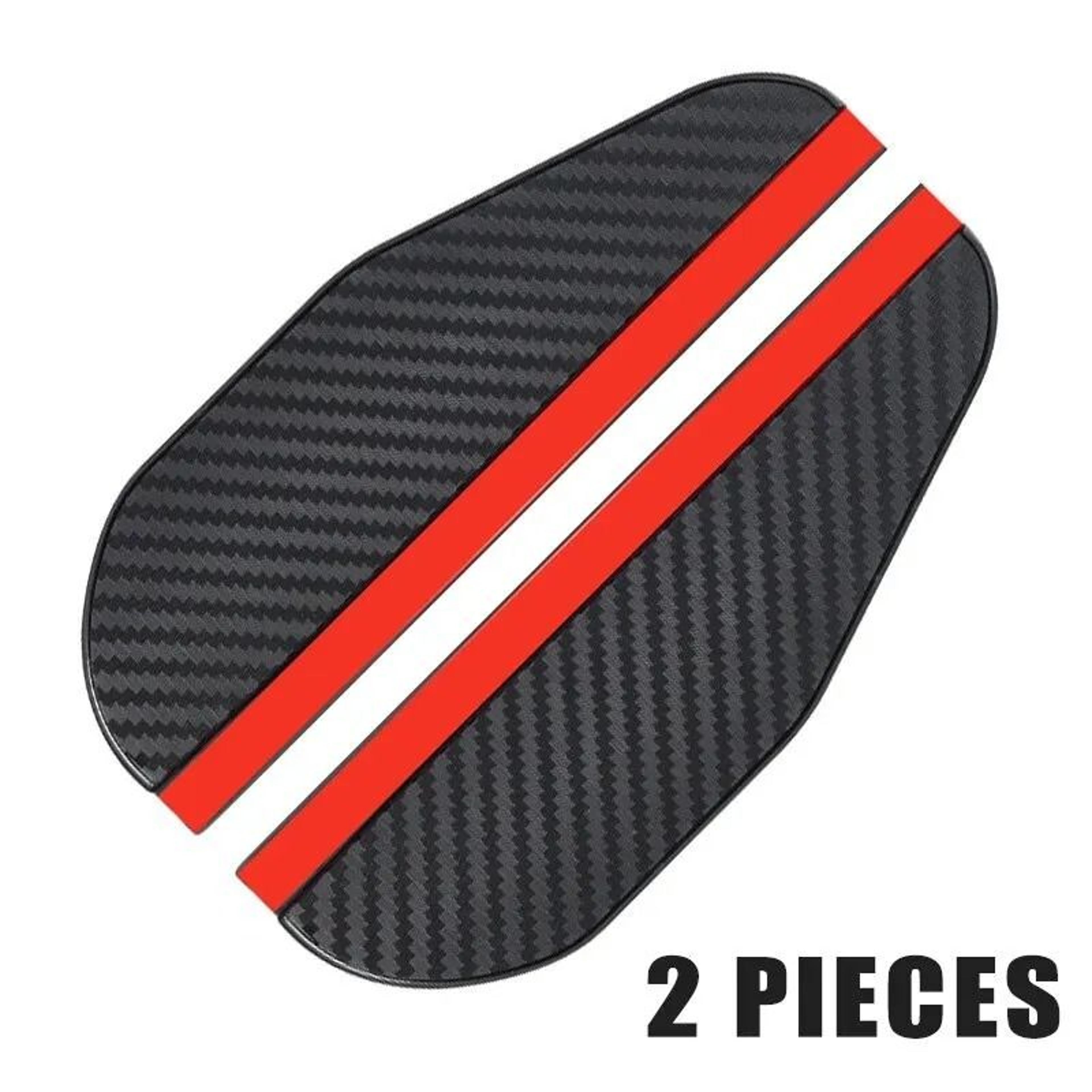 universal carbon fiber rearview rain shields