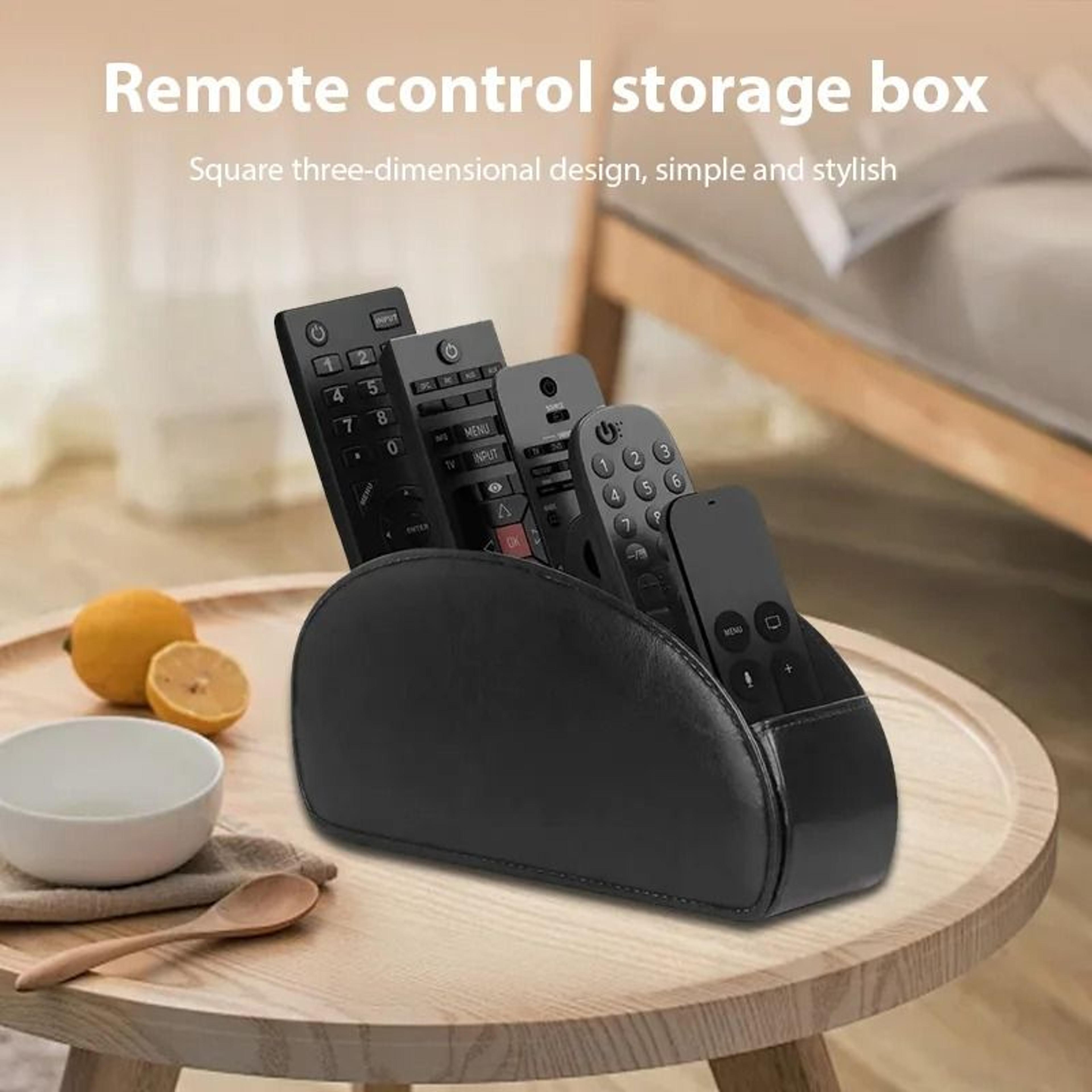 premium pu leather multi-compartment remote organizer