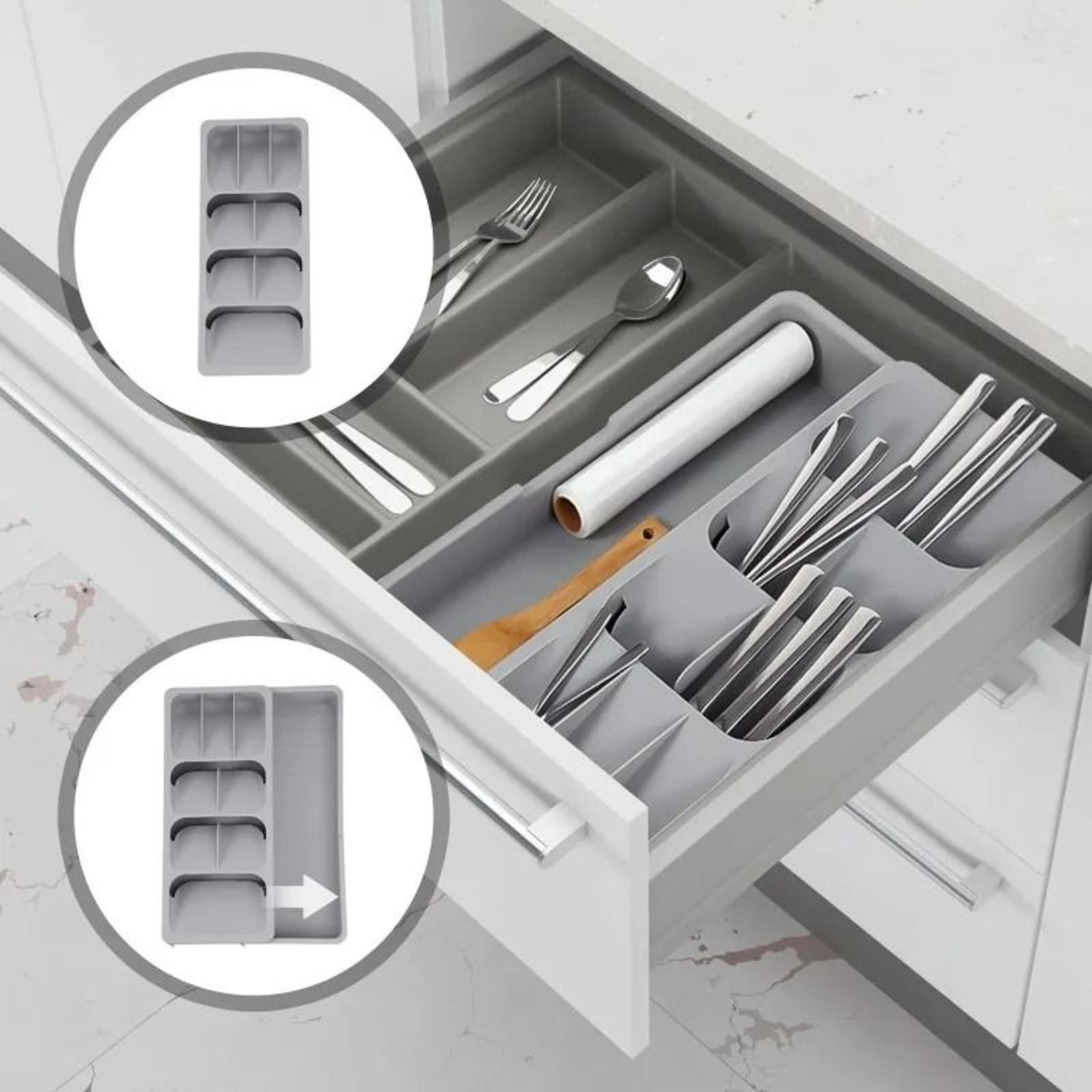 modular bamboo culinary and tableware storage tray
