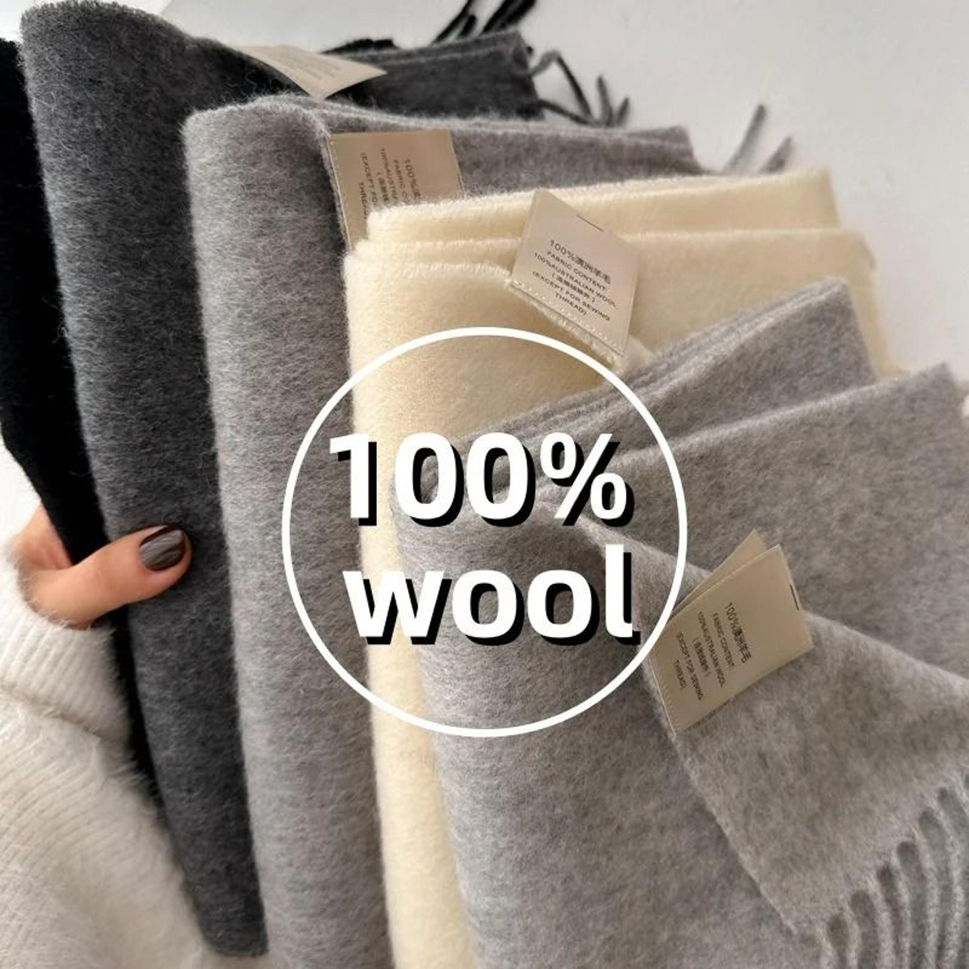 timeless 100% pure wool winter essential scarf