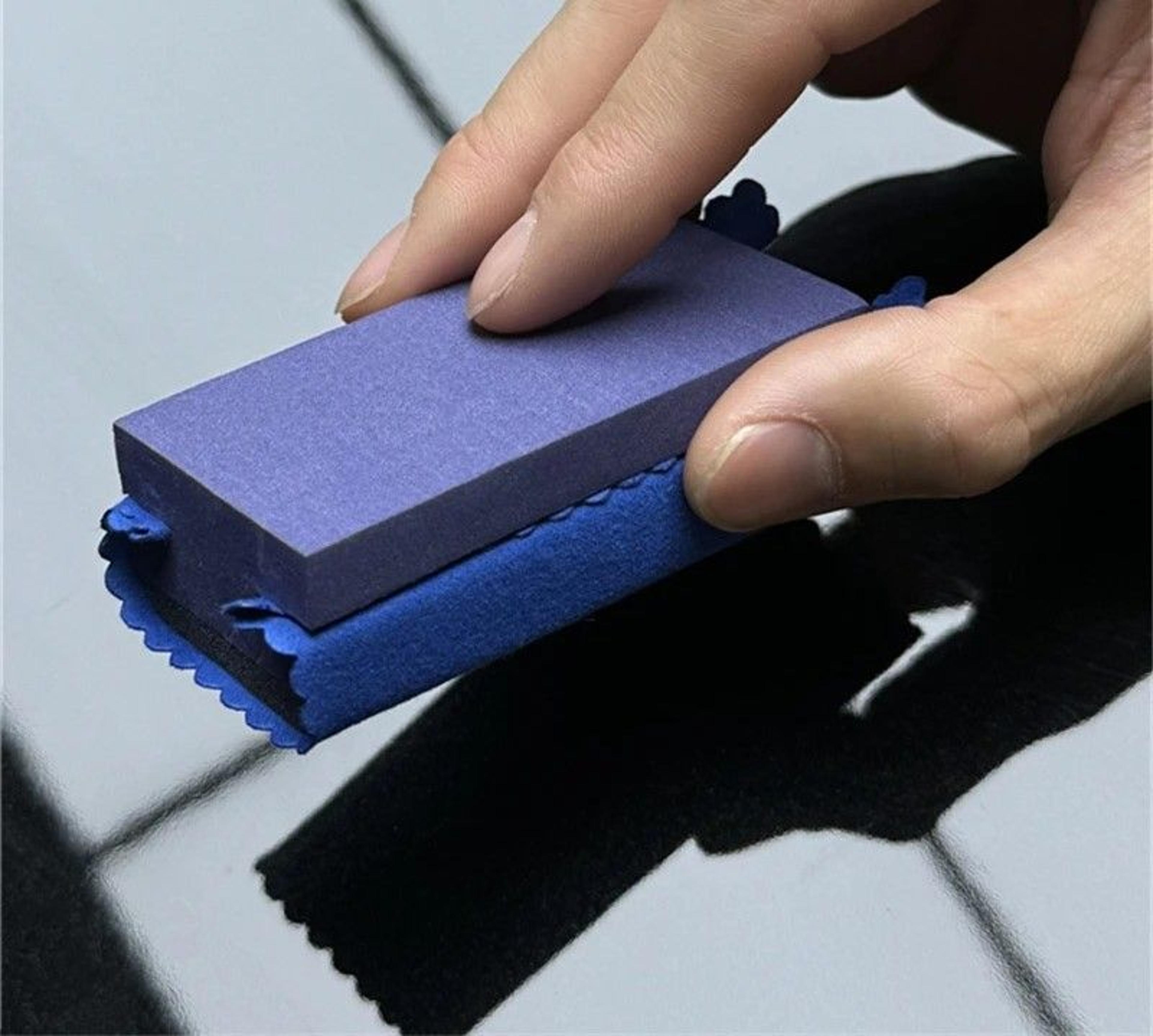 purple ceramic coating applicator and suede cloth kit