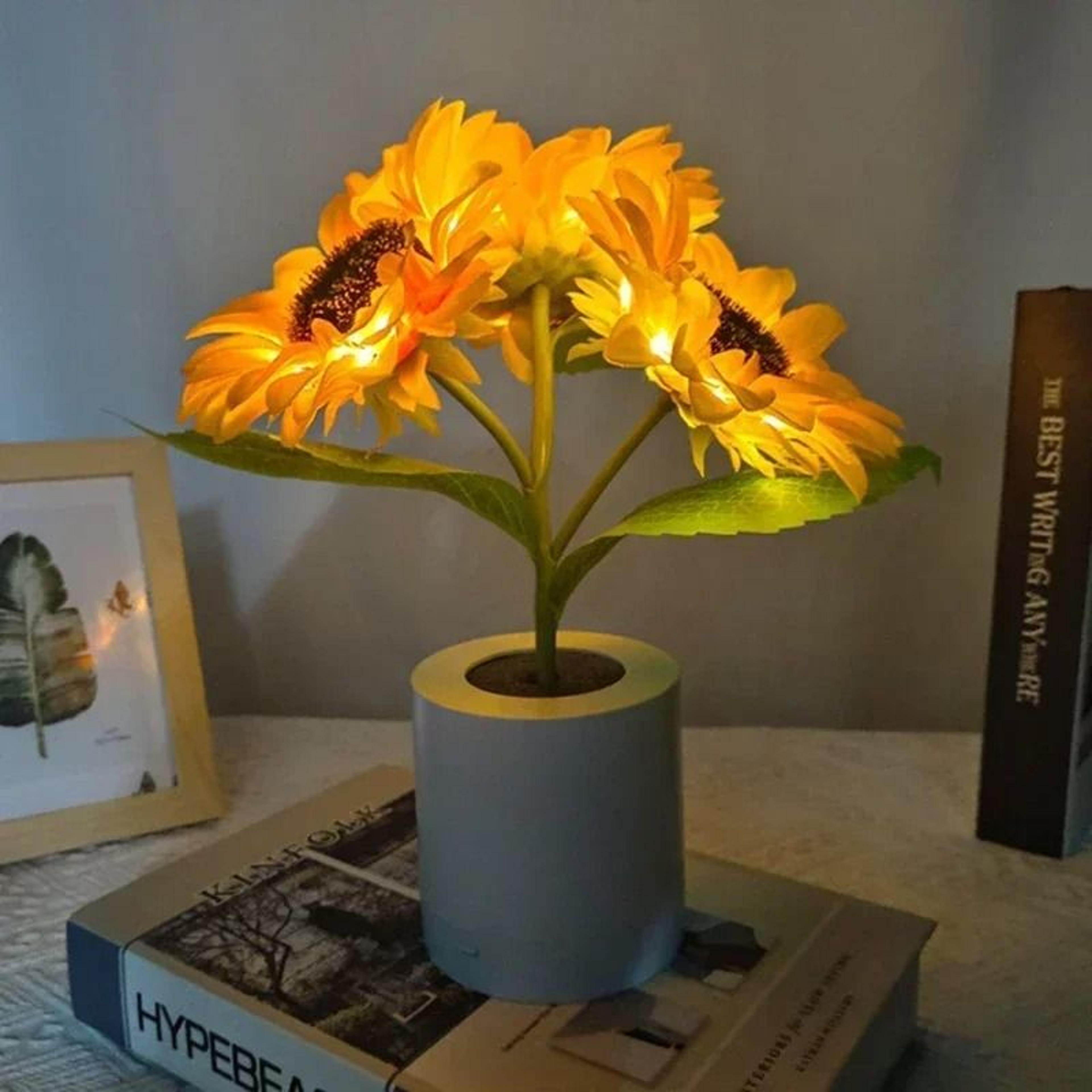floral botanical desktop atmosphere lamp