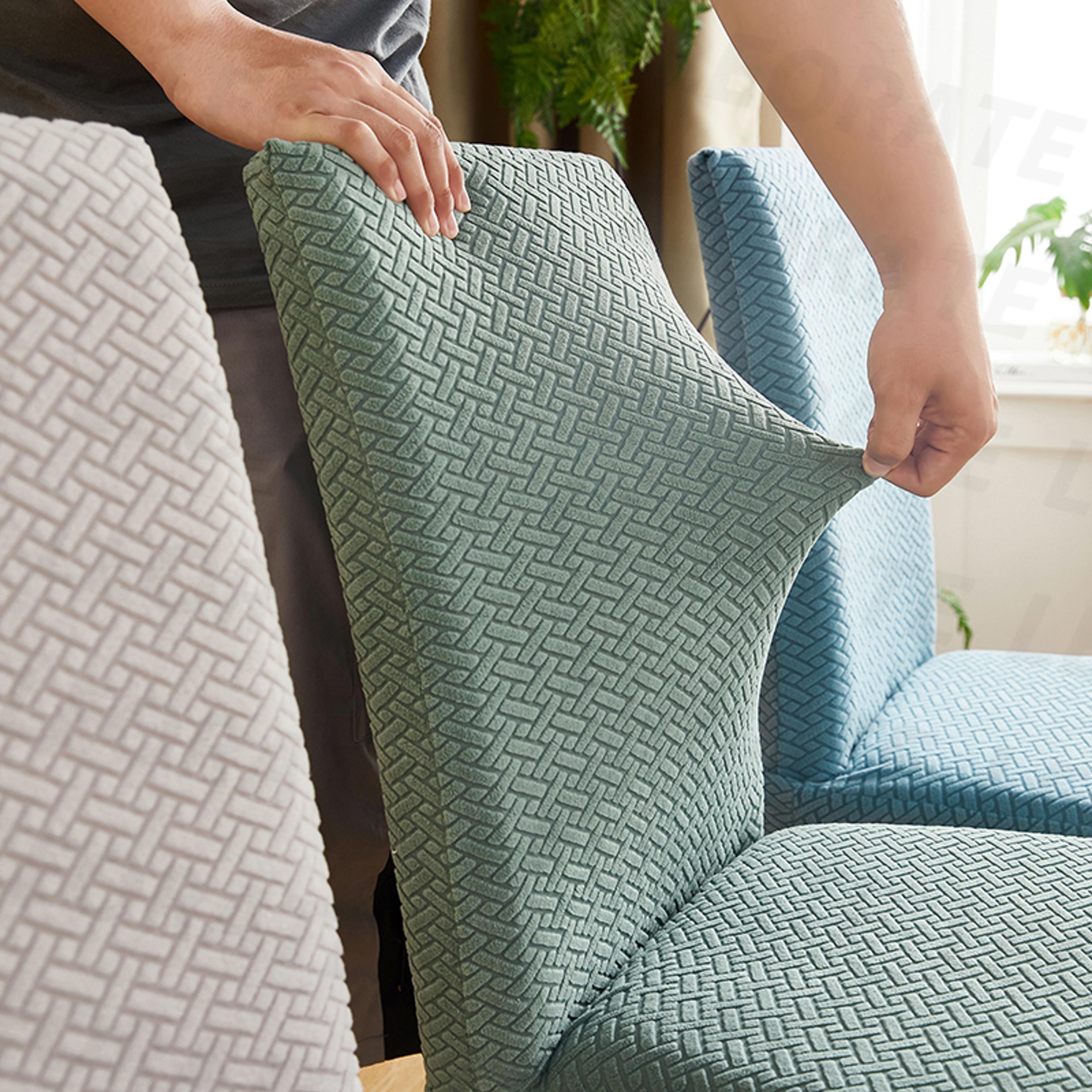 universal elastic chair cover, stretchable furniture protector for living room & dining chairs