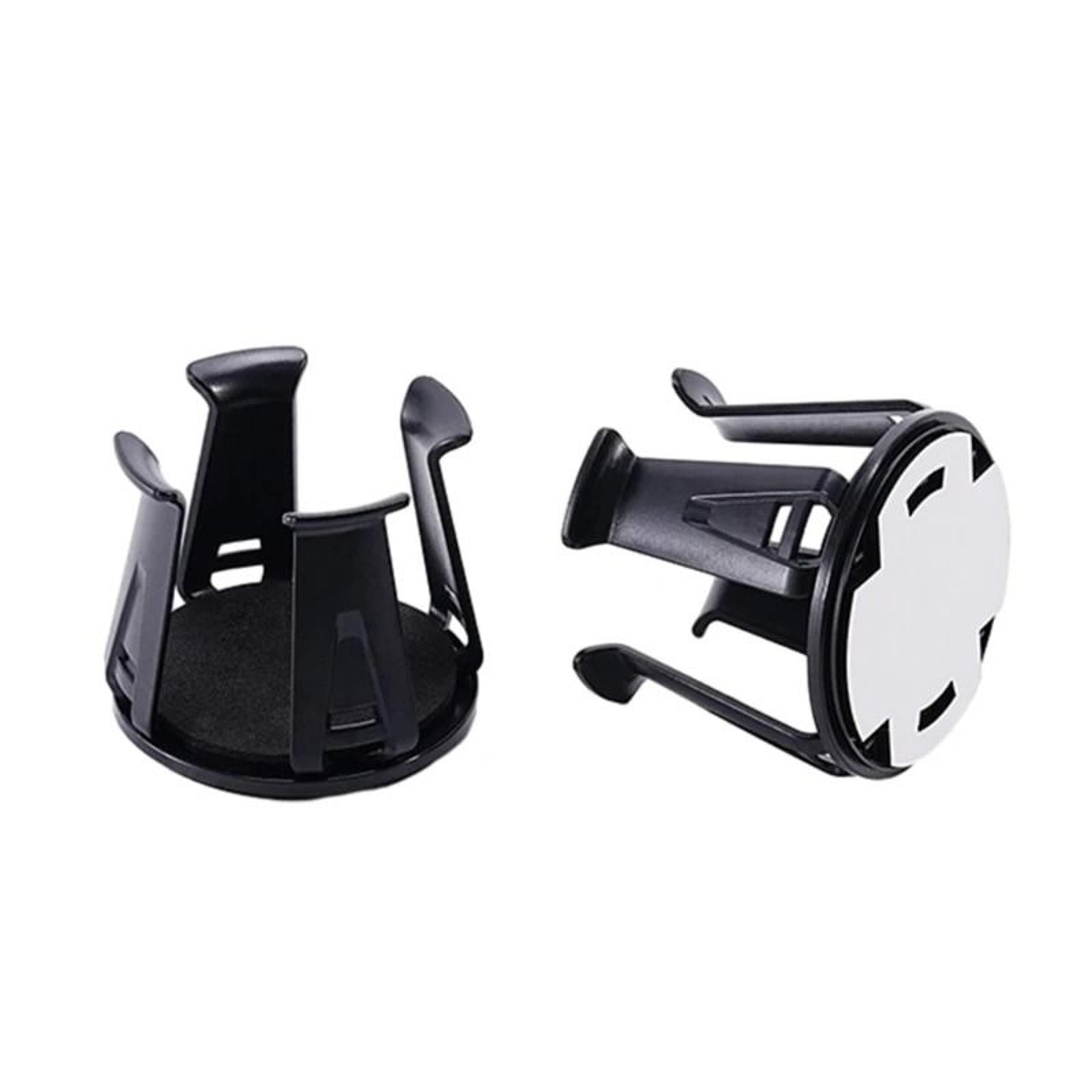 compact vertical surface adhesive beverage mount (2-pack)