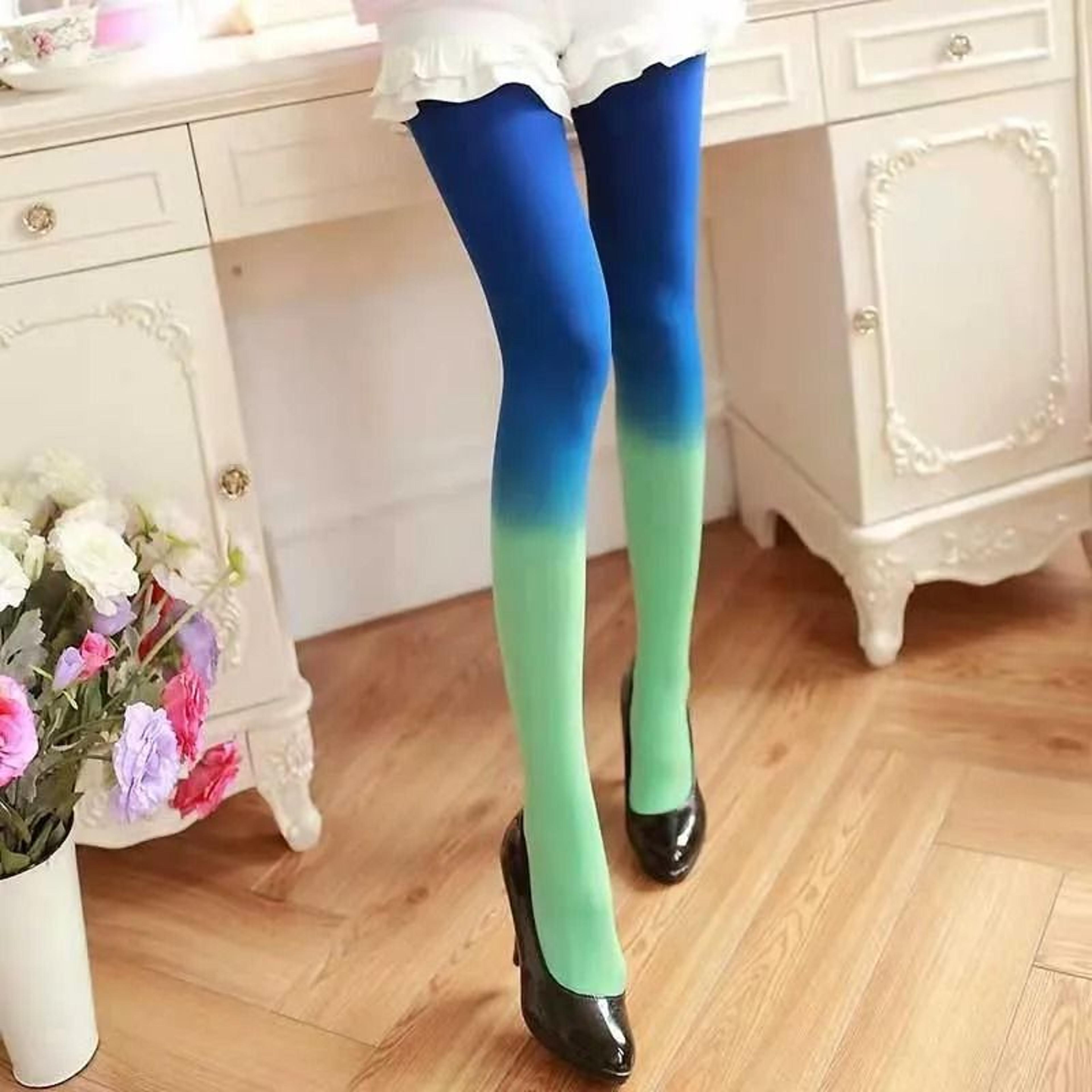 ombre gradient velvet transition hosiery