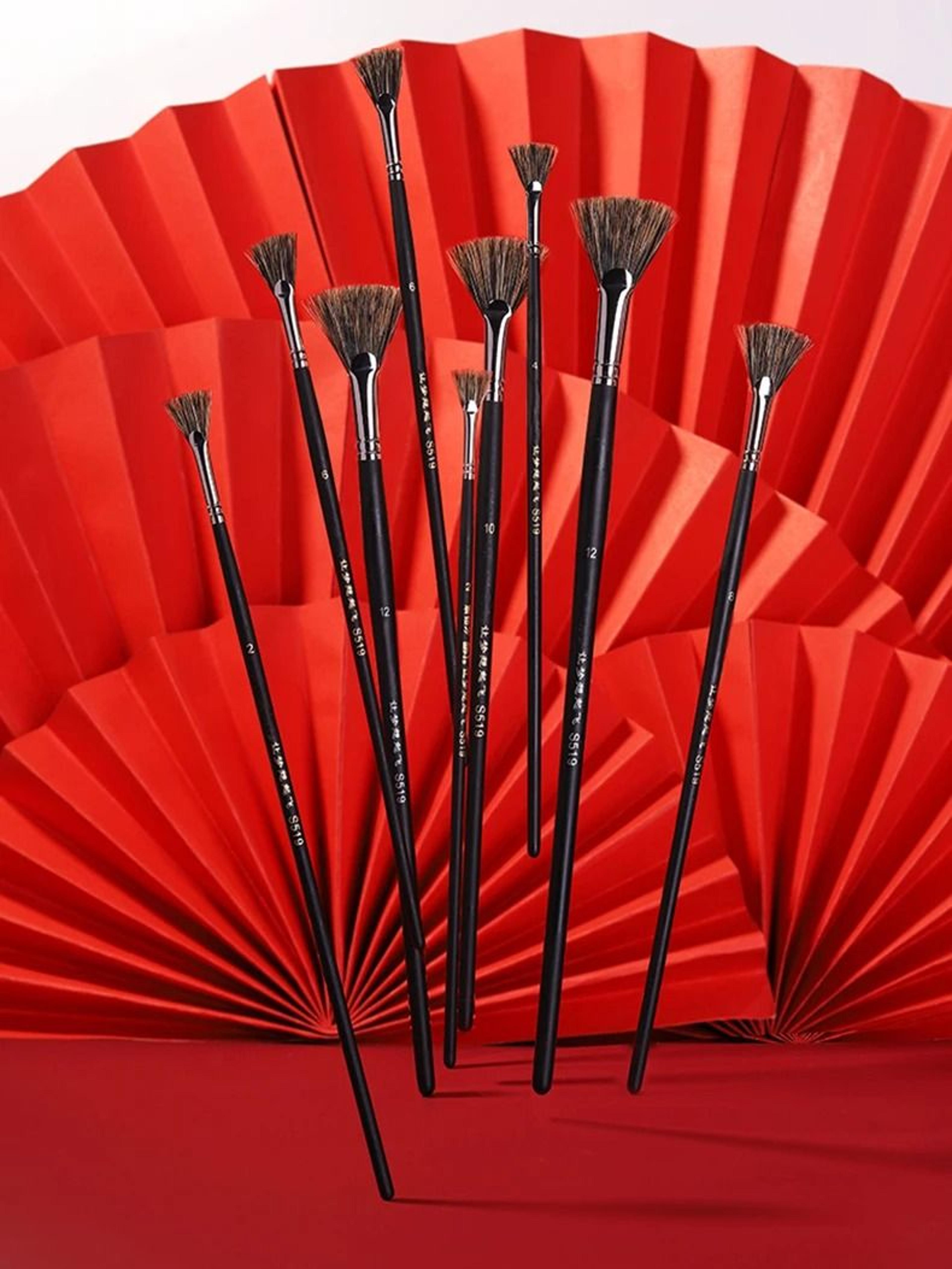 professional wild boar bristle fan brush collection