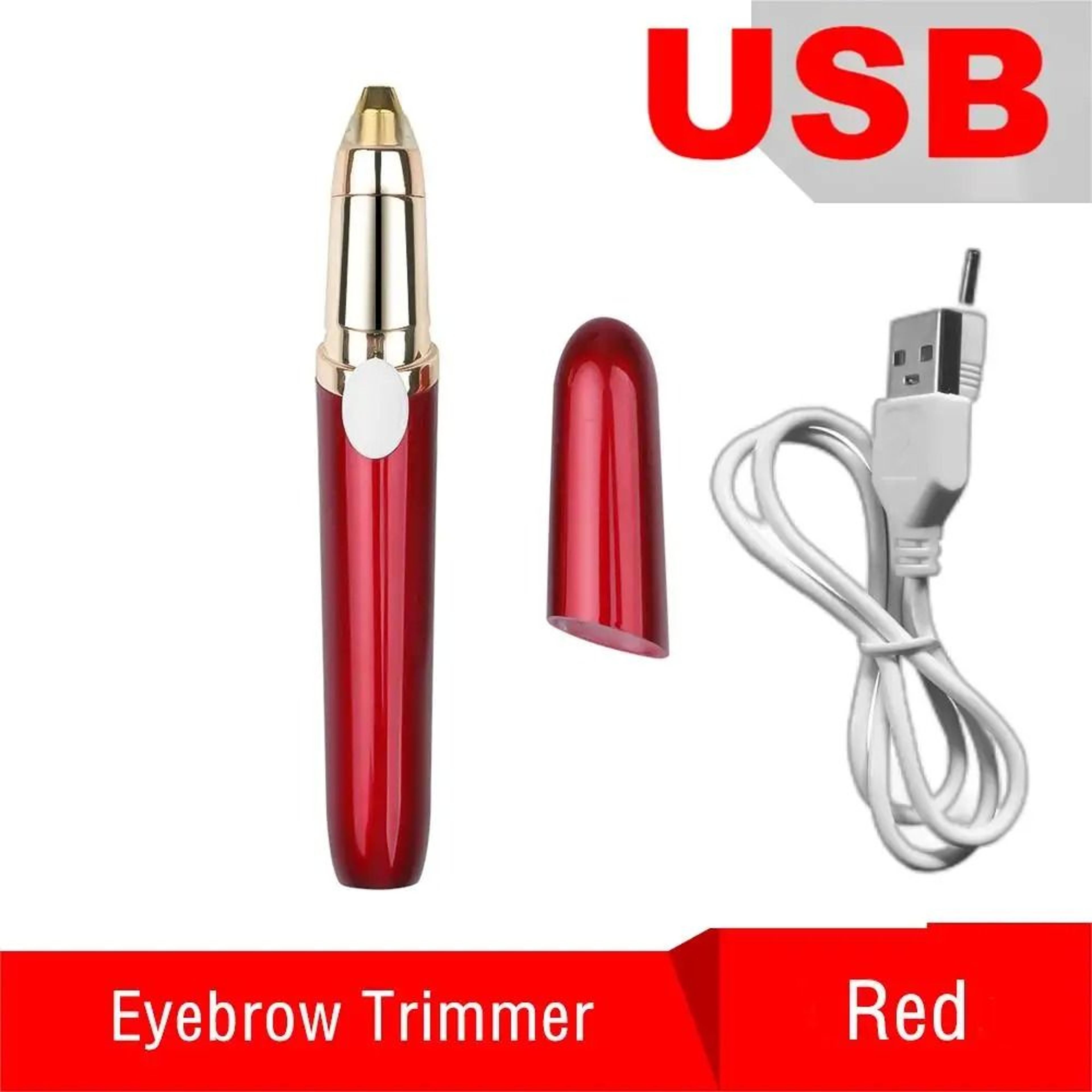 compact lipstick style electric brow epilator