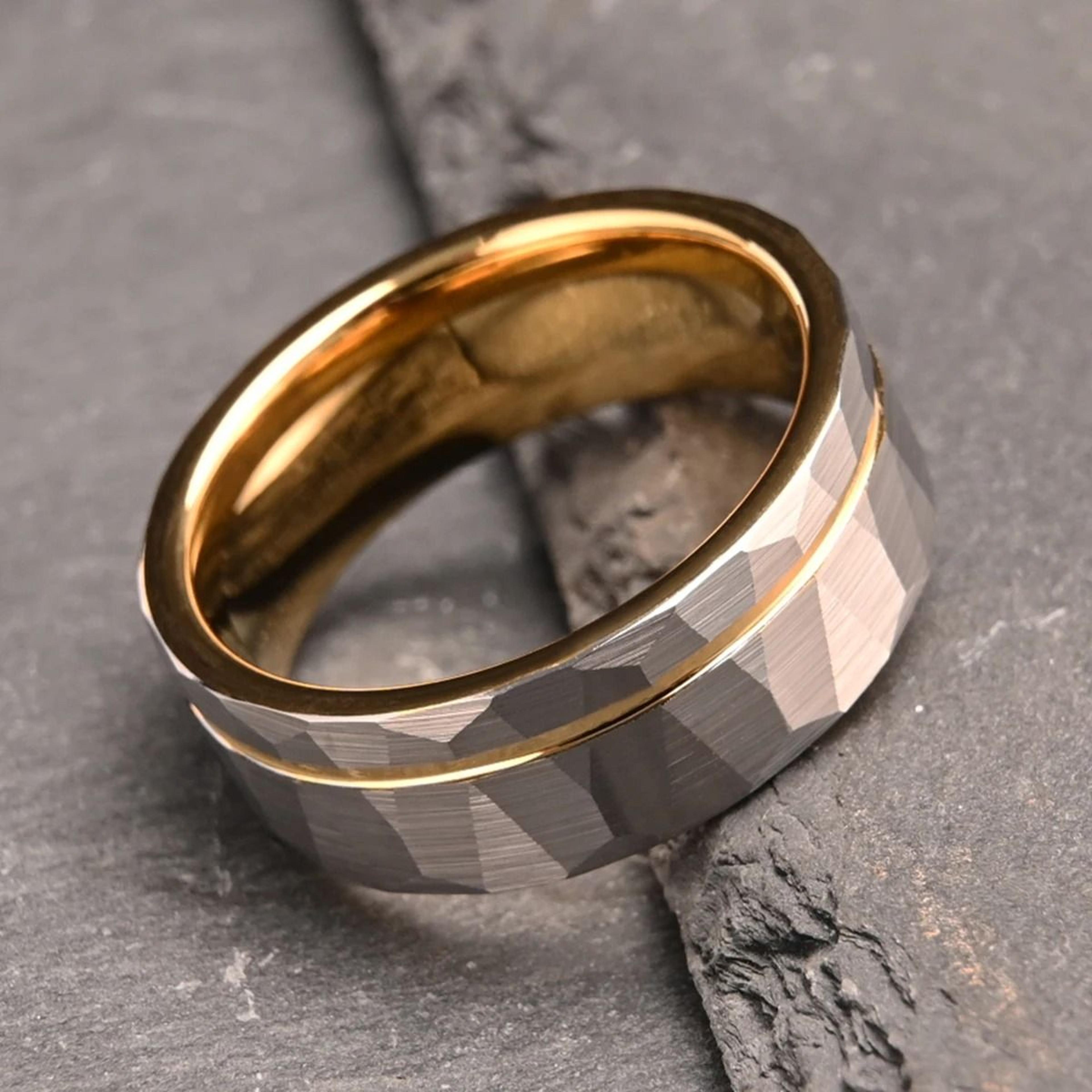 hammered tungsten carbide professional wedding band