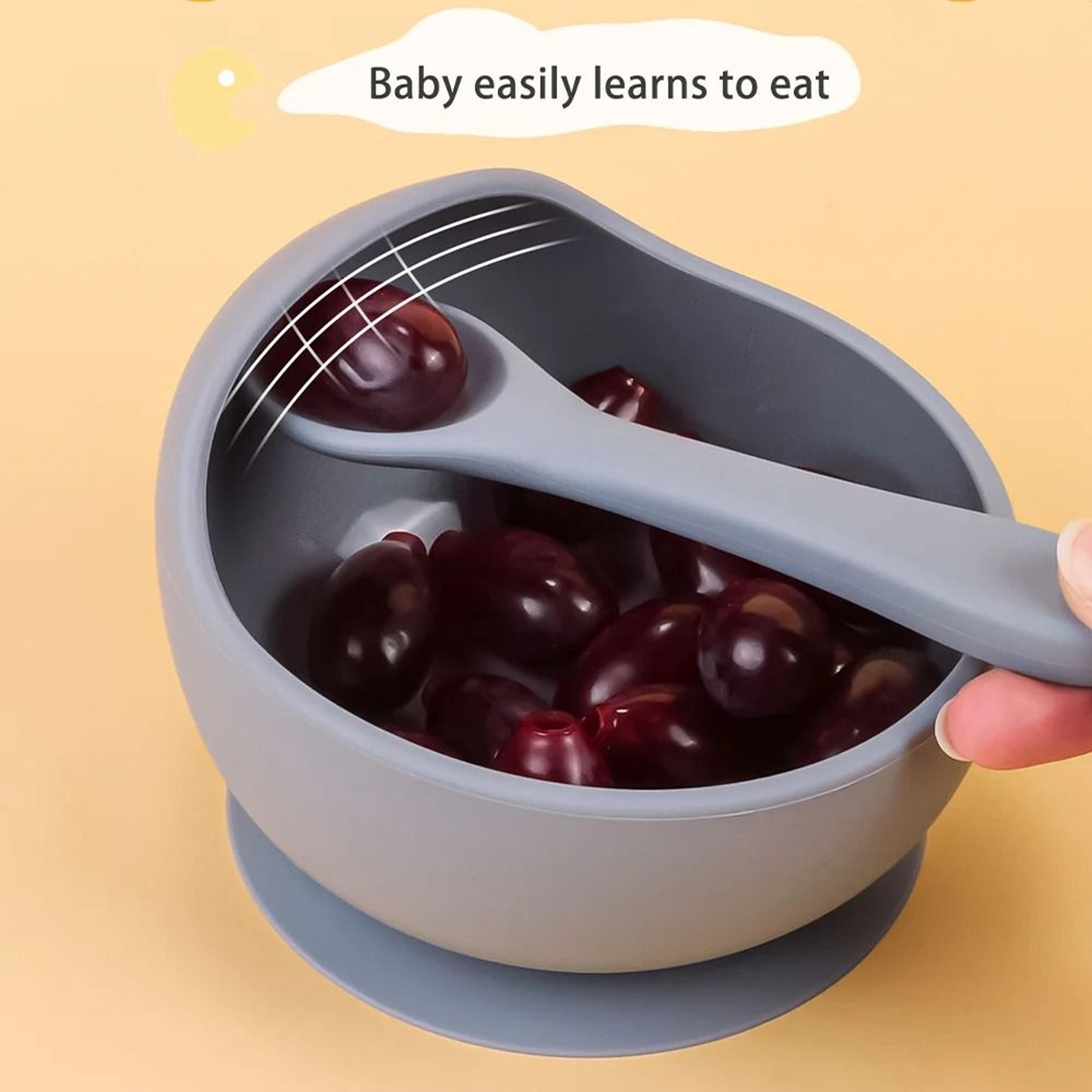 2 piece kids silicone training suction bowl set