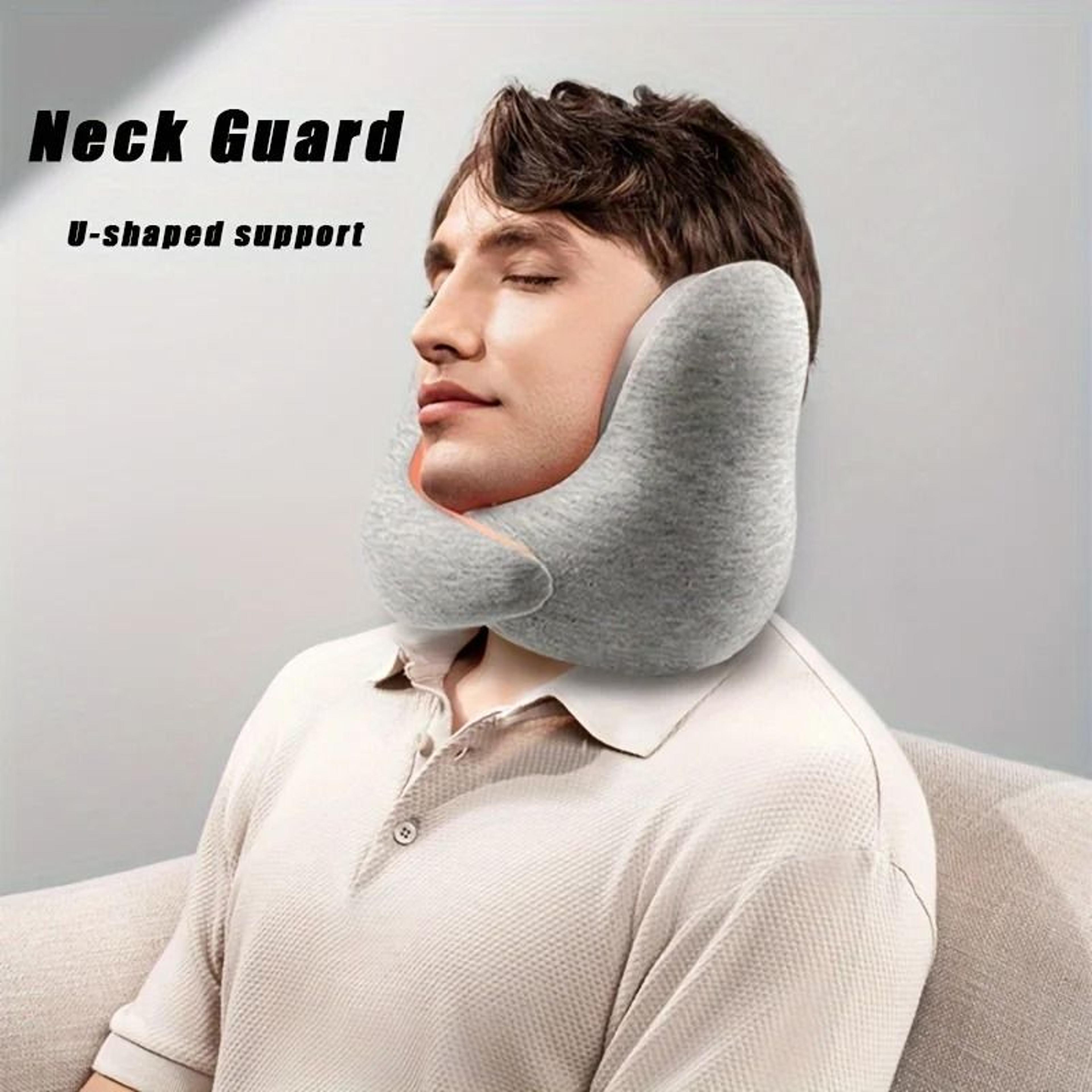 3d memory foam travel neck pillow with ear covers