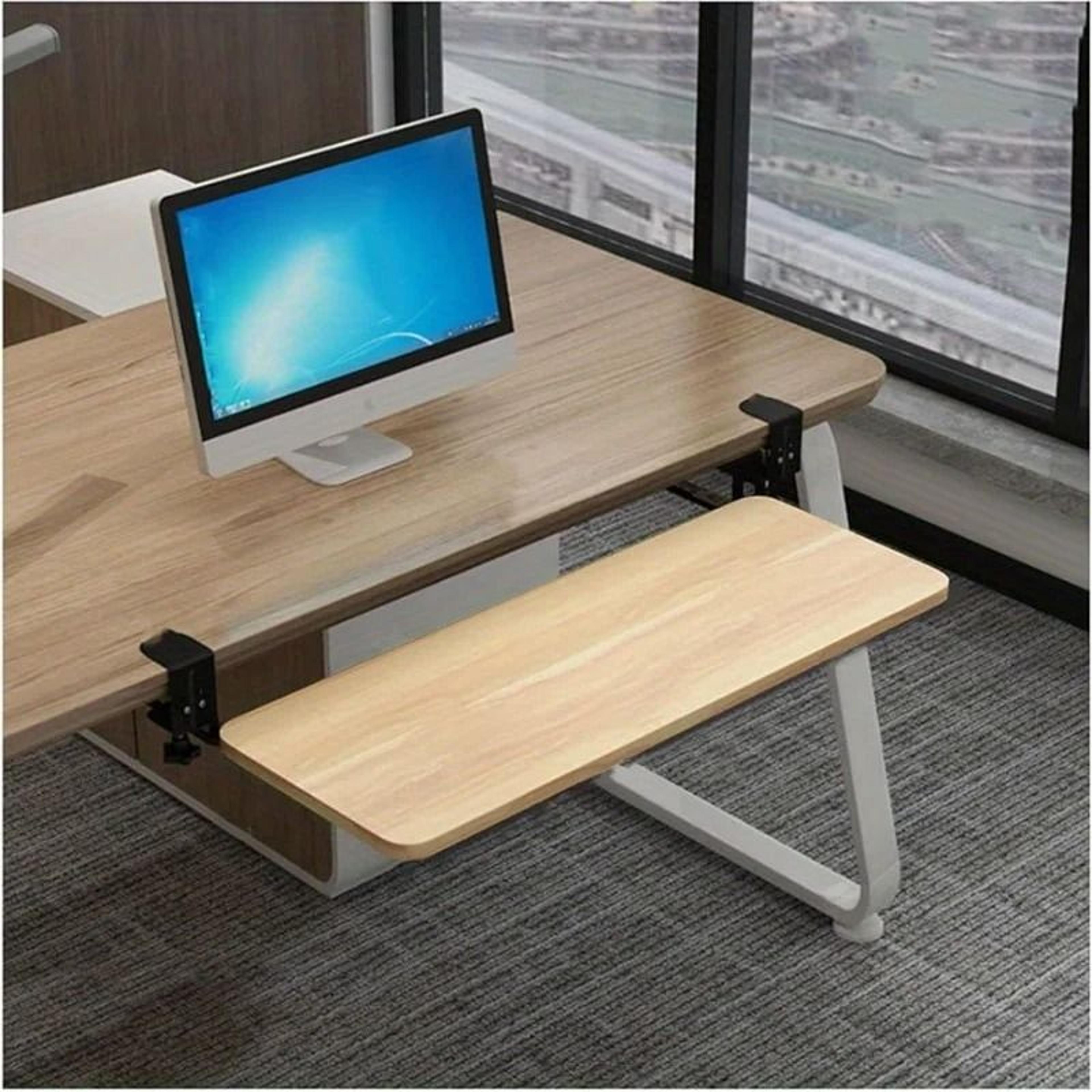 ergonomic sliding under desk keyboard tray
