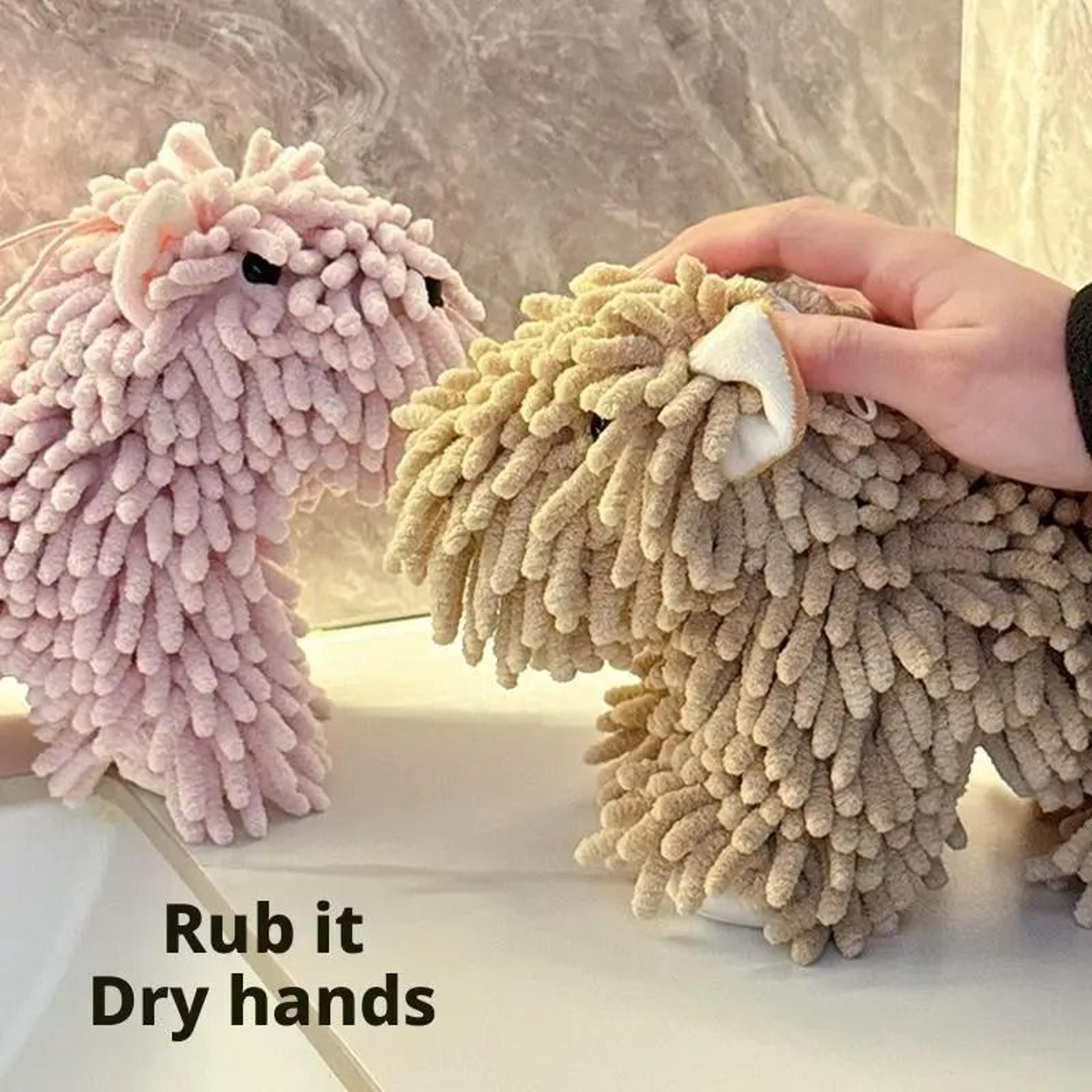 adorable puppy shaped hanging hand towel
