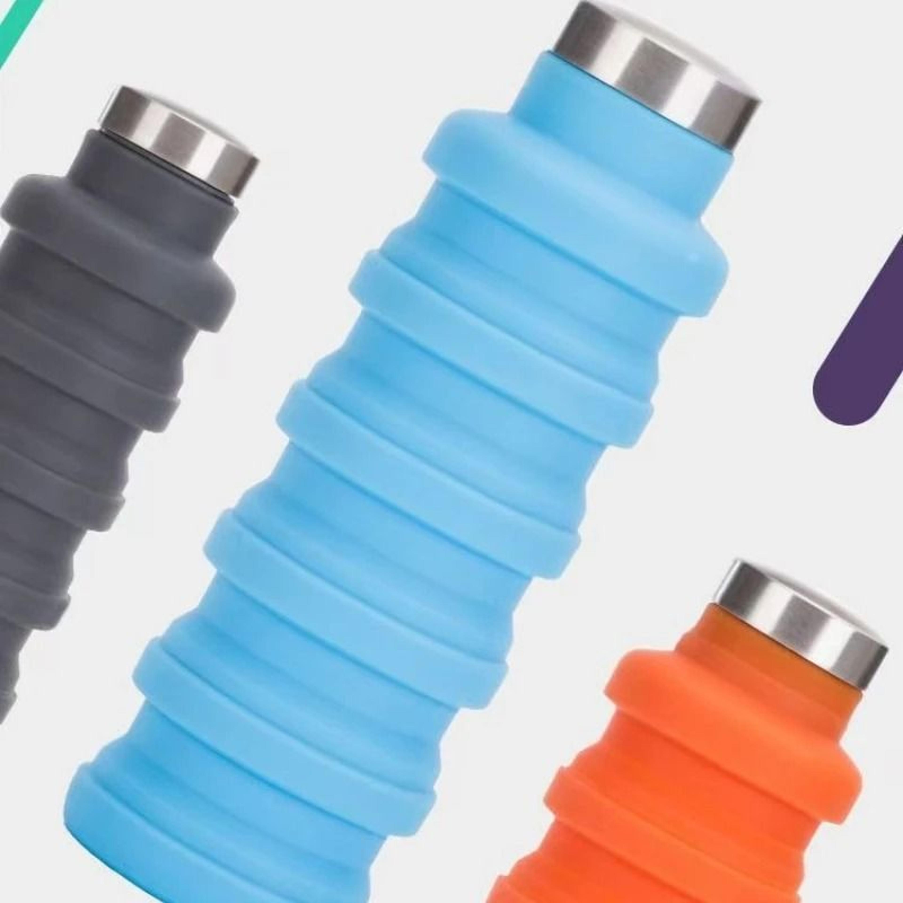portable silicone folding sports water bottle