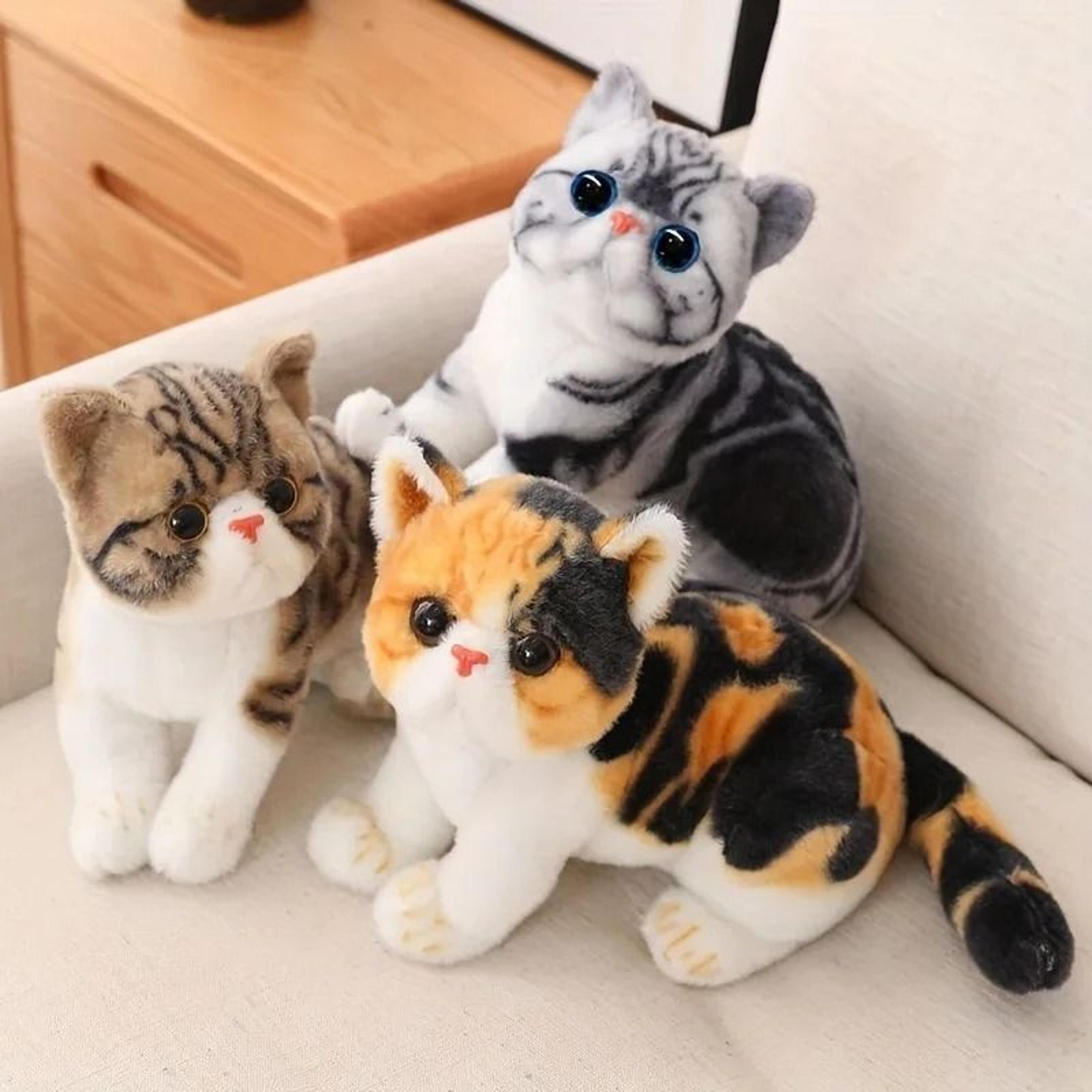 lifelike american shorthair plush cat