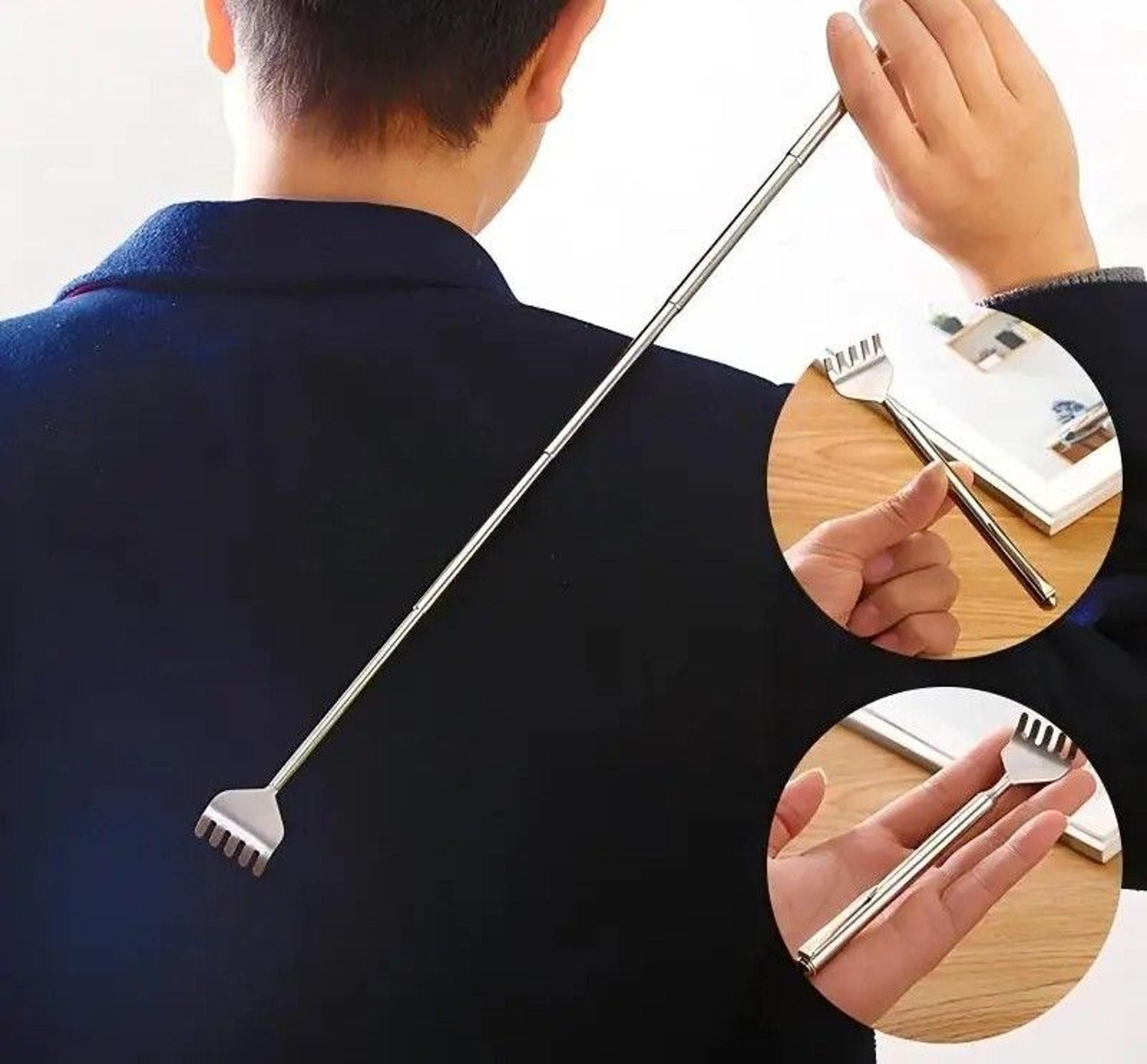 telescopic extendable metal back scratcher