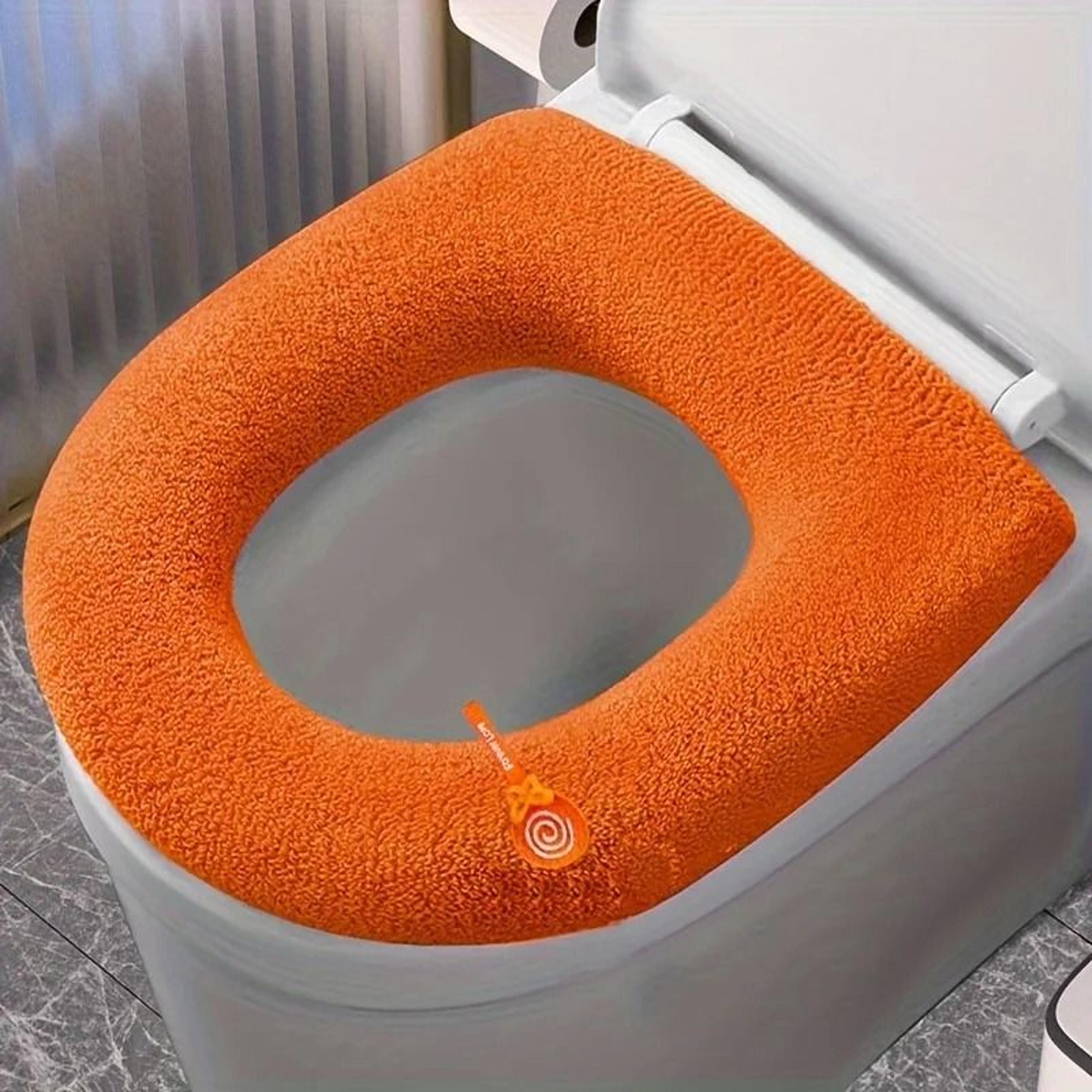 plush thermal comfort toilet seat cushion