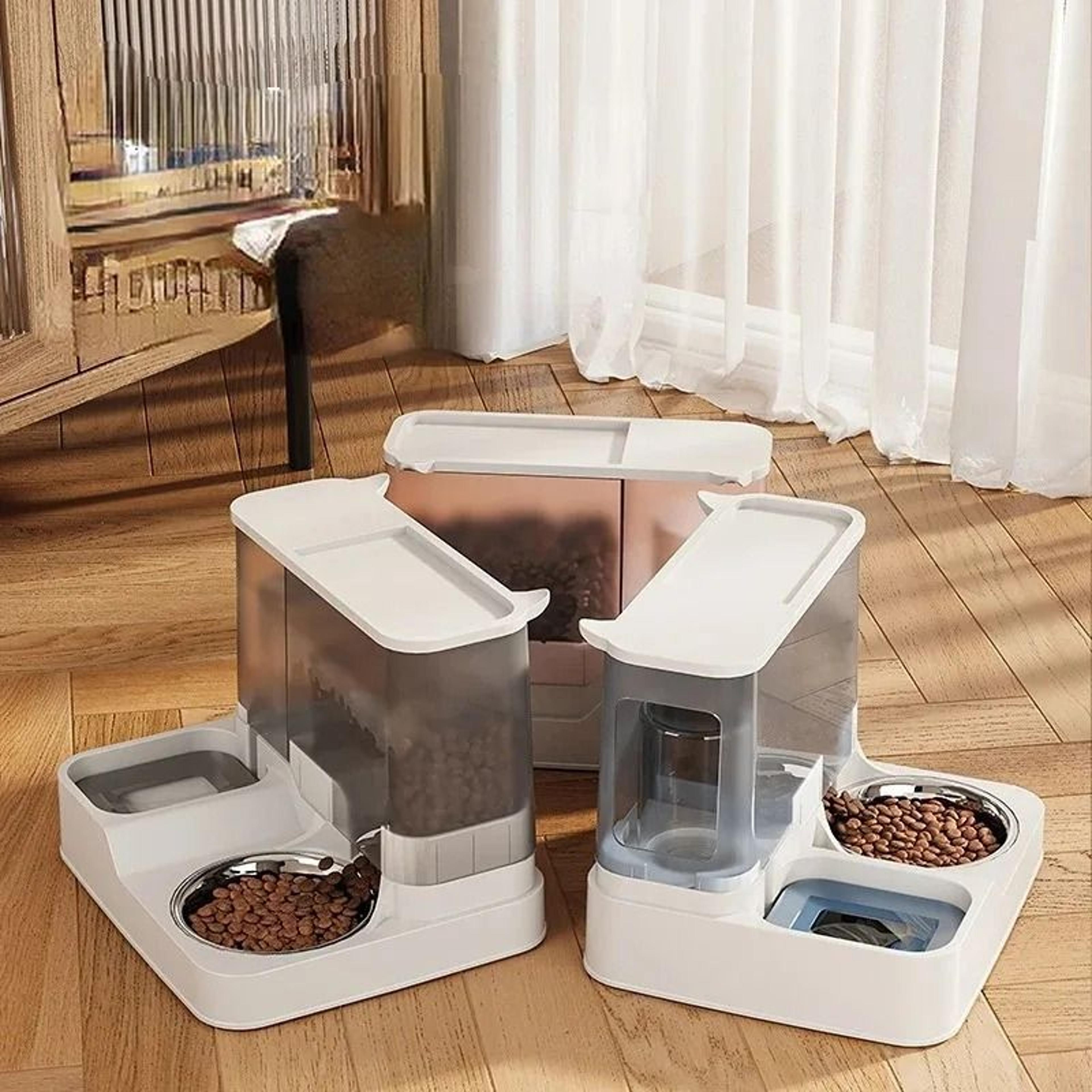 2 in 1 automatic pet gravity feeder and waterer