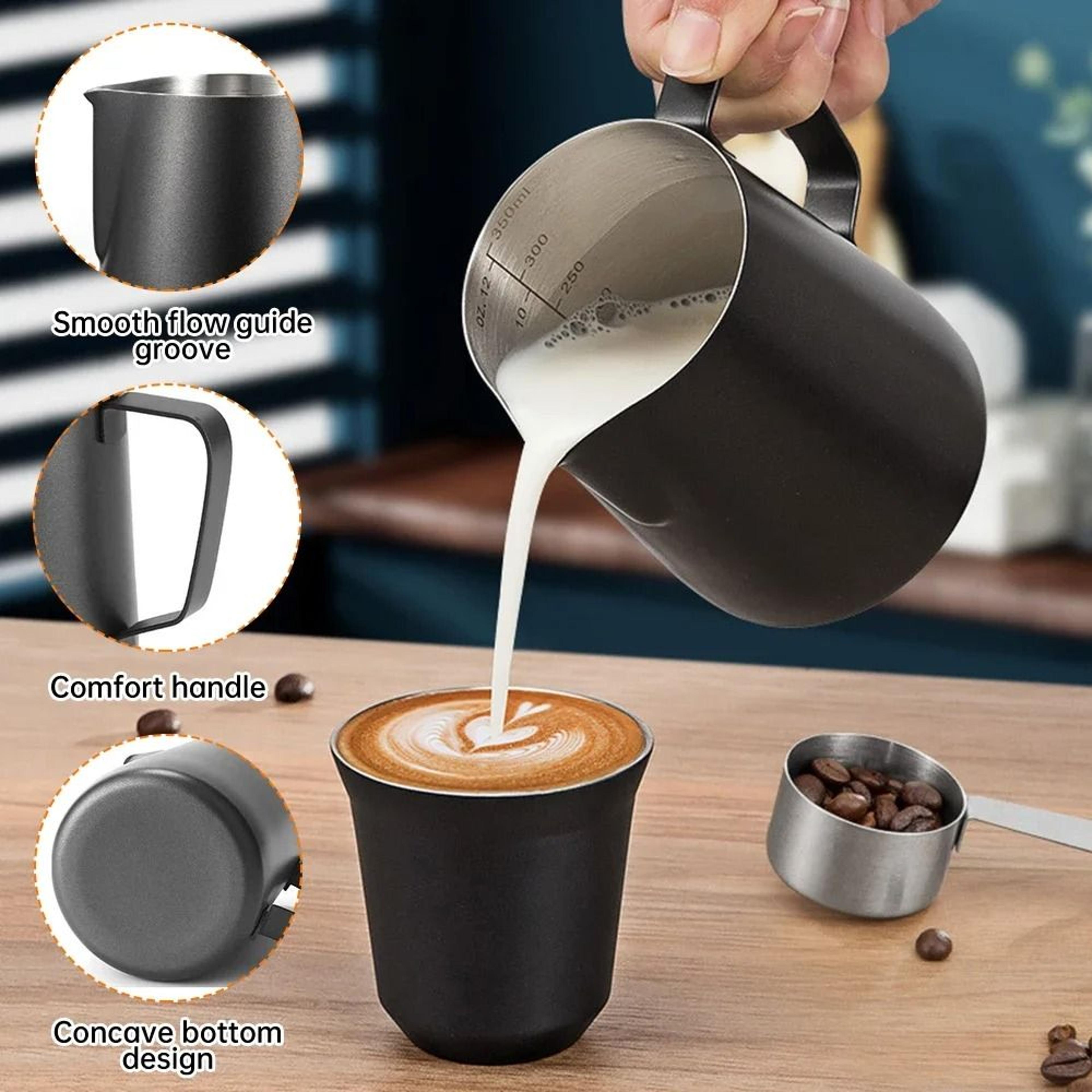 precision stainless steel milk frothing pitcher