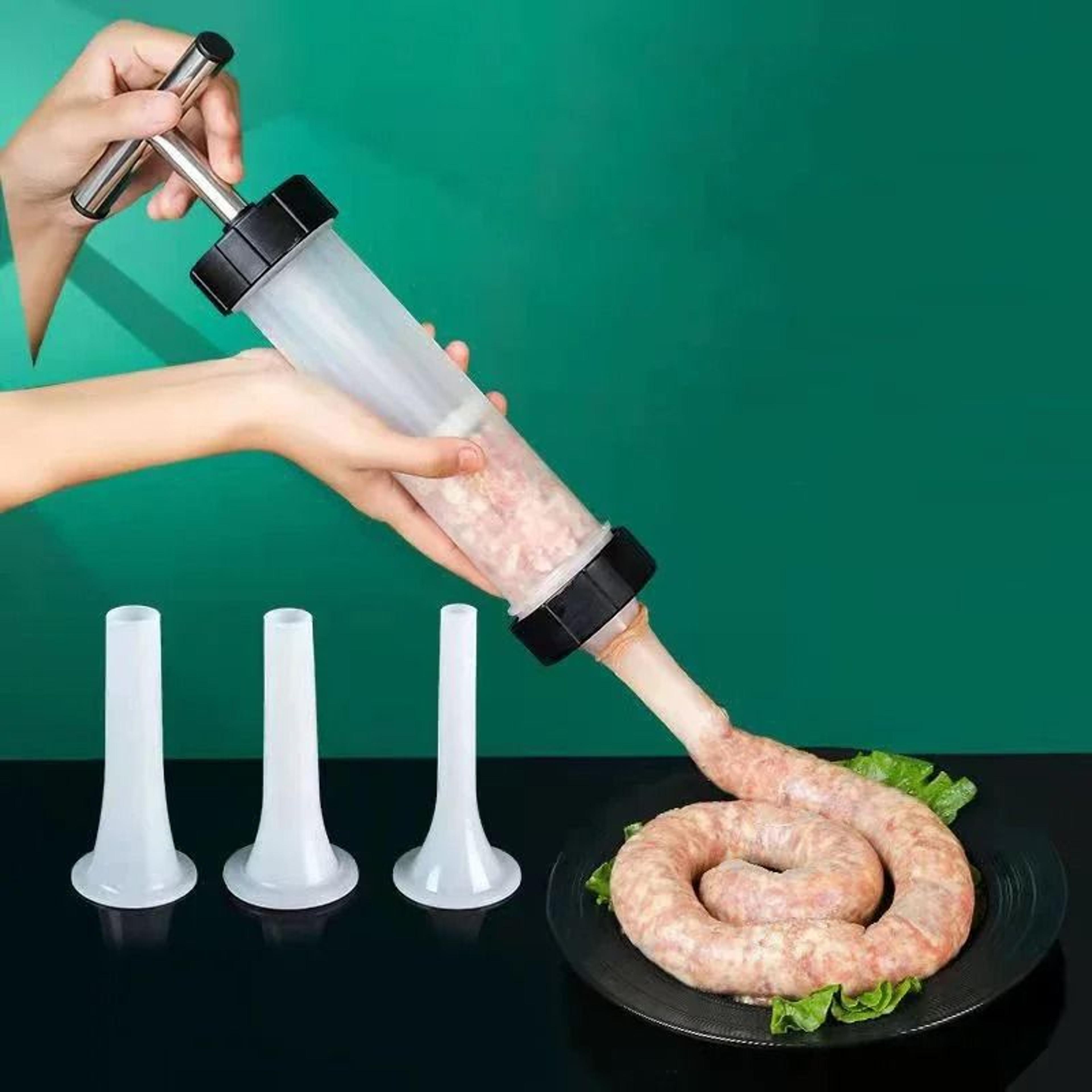 professional sausage stuffer and collagen casing kit