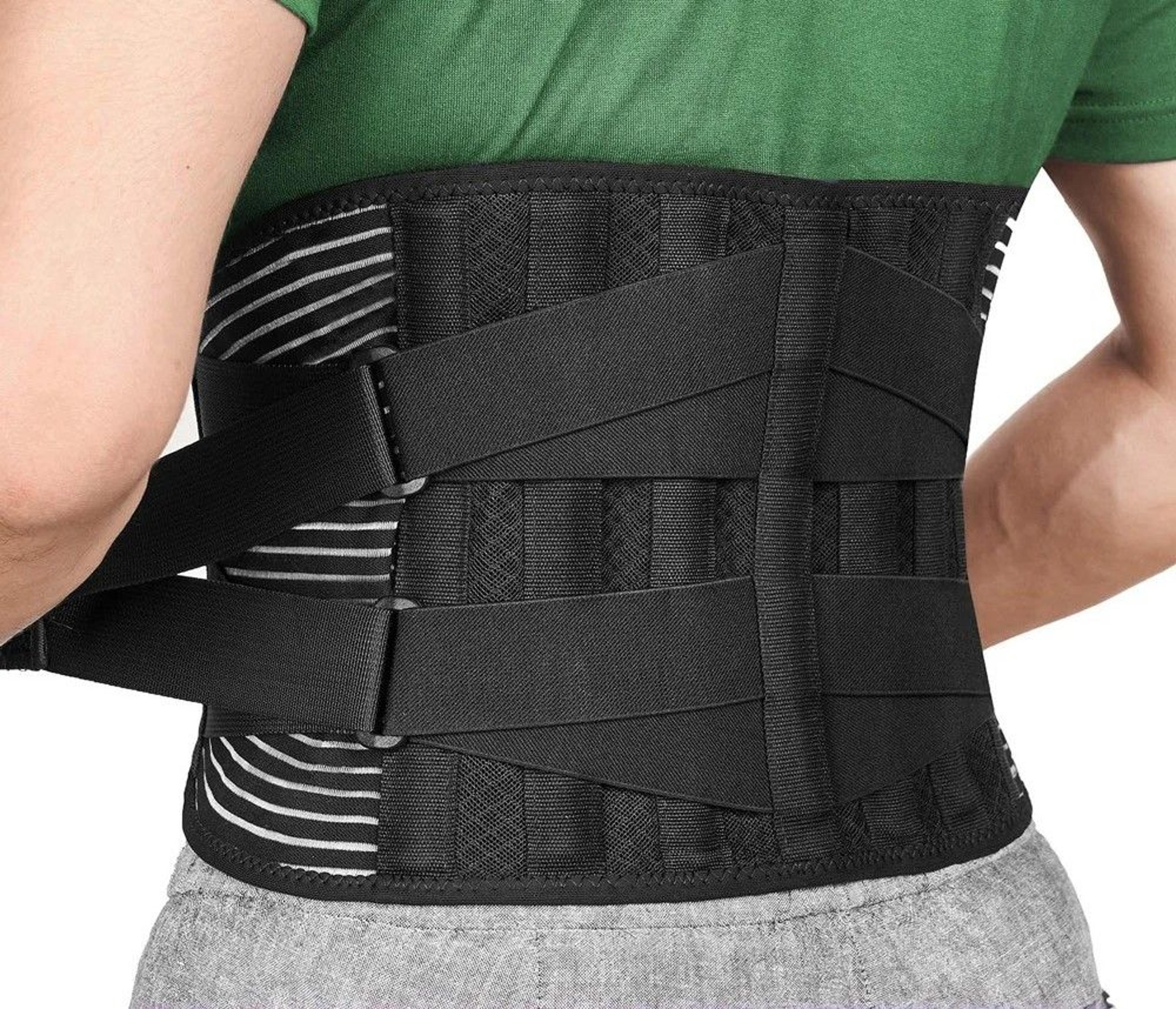 high stability lumbar support and spine alignment belt