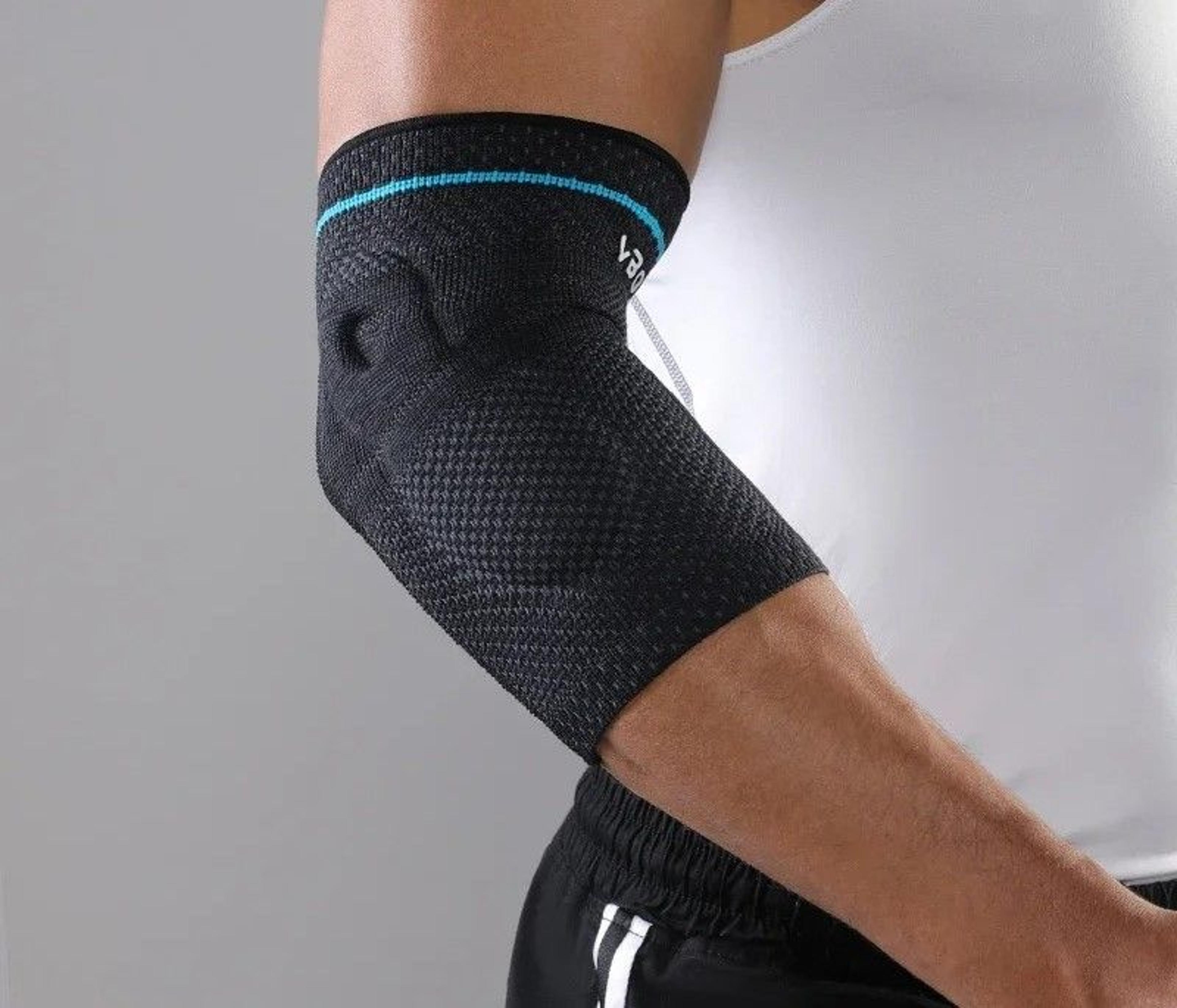 high performance 3d knitted elbow support with integrated gel protection