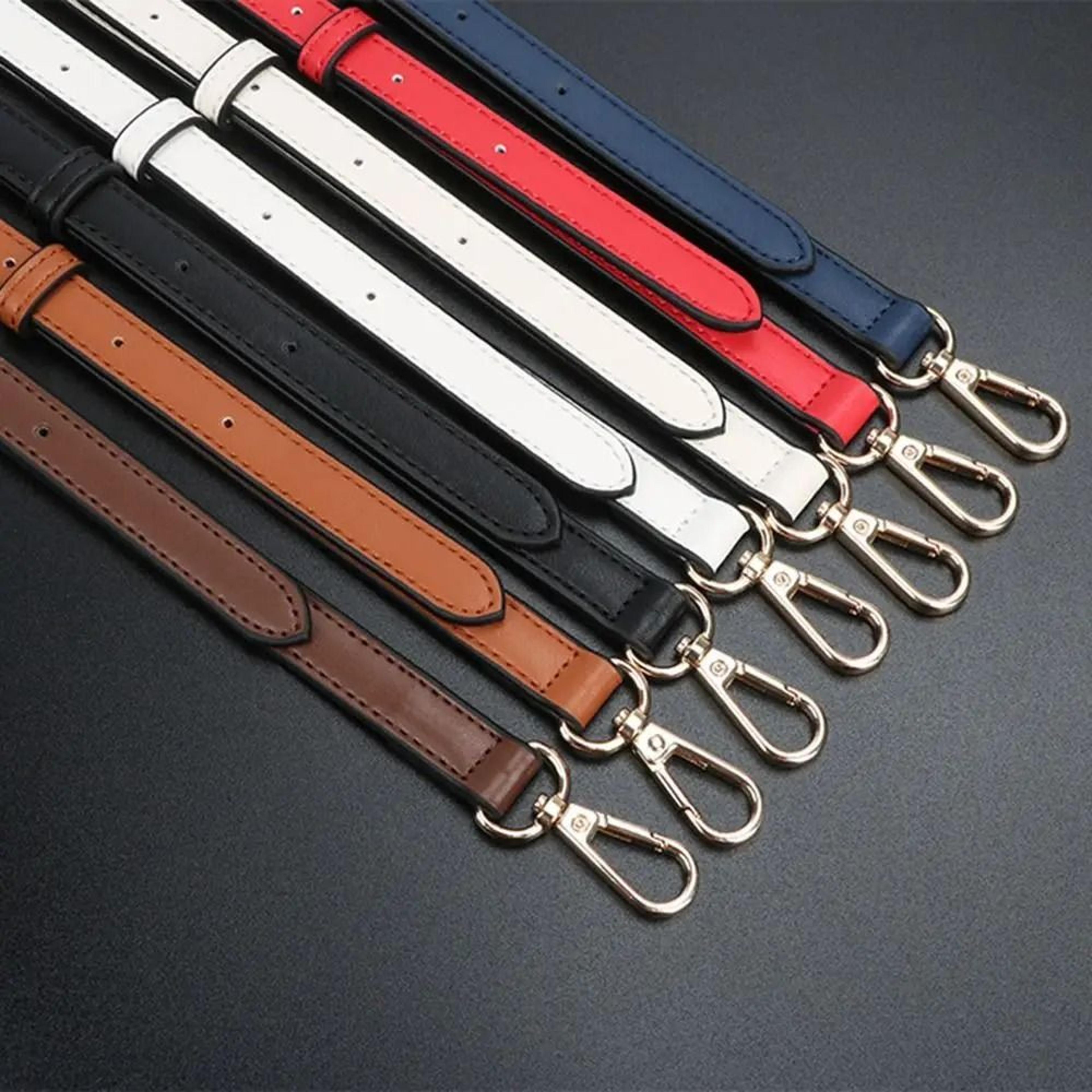adjustable genuine leather shoulder strap