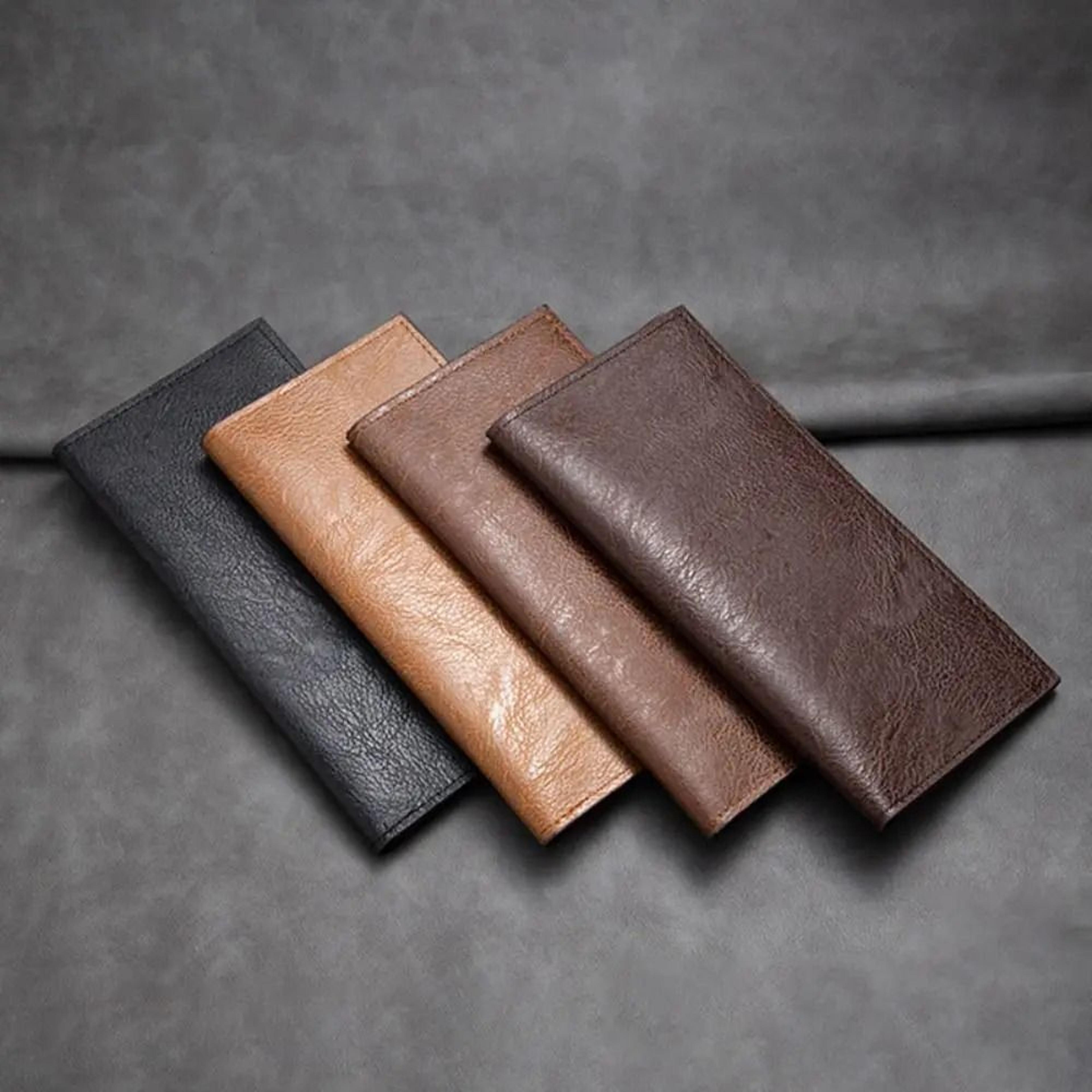professional ultra slim long pu leather wallet