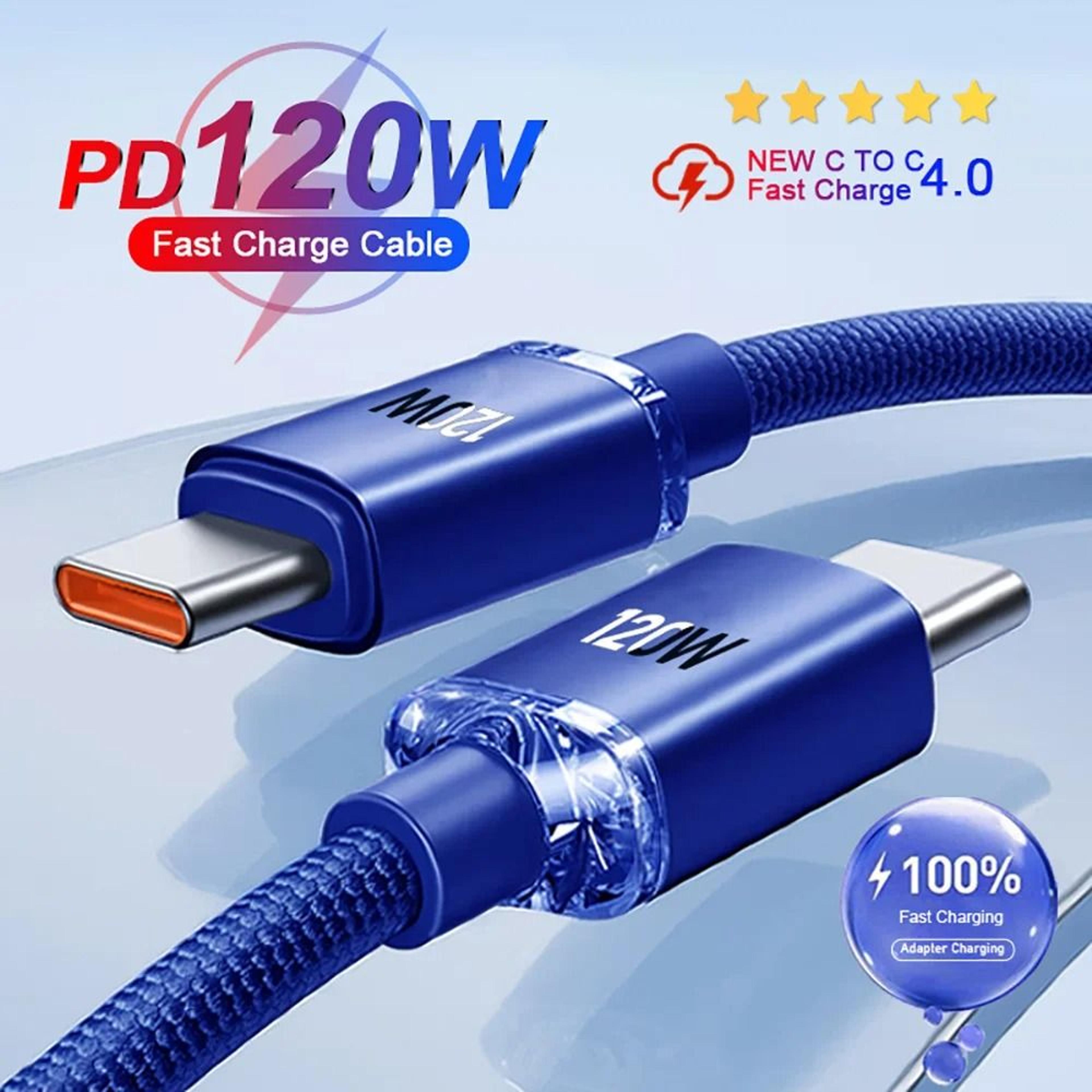 120w high speed usb c to type c charging cable